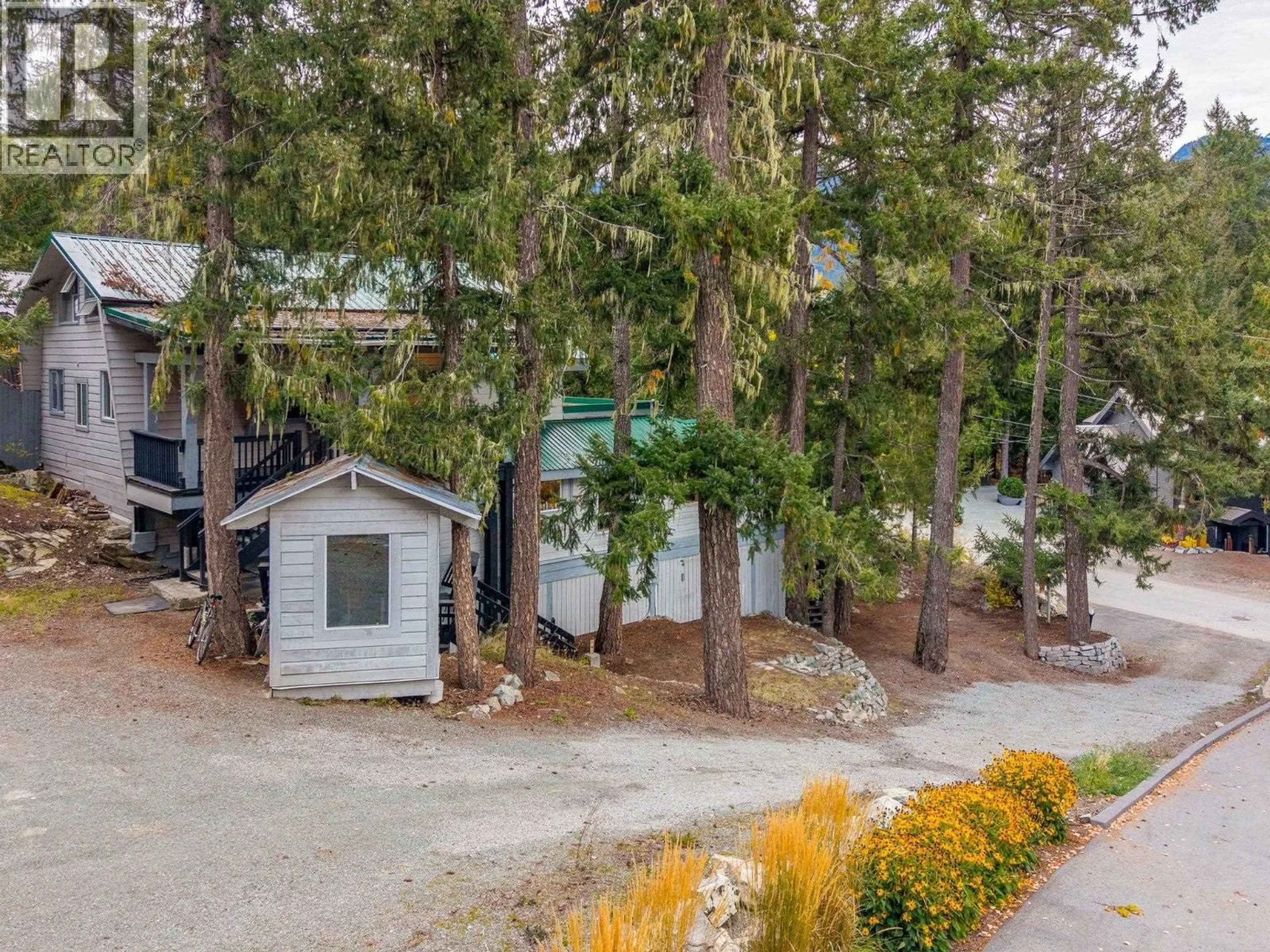 A pic from outside/outdoor area/front of a property/back of a property/a pic from drone, forest/trees view for 9539 EMERALD DRIVE, Whistler British Columbia V8E0G5