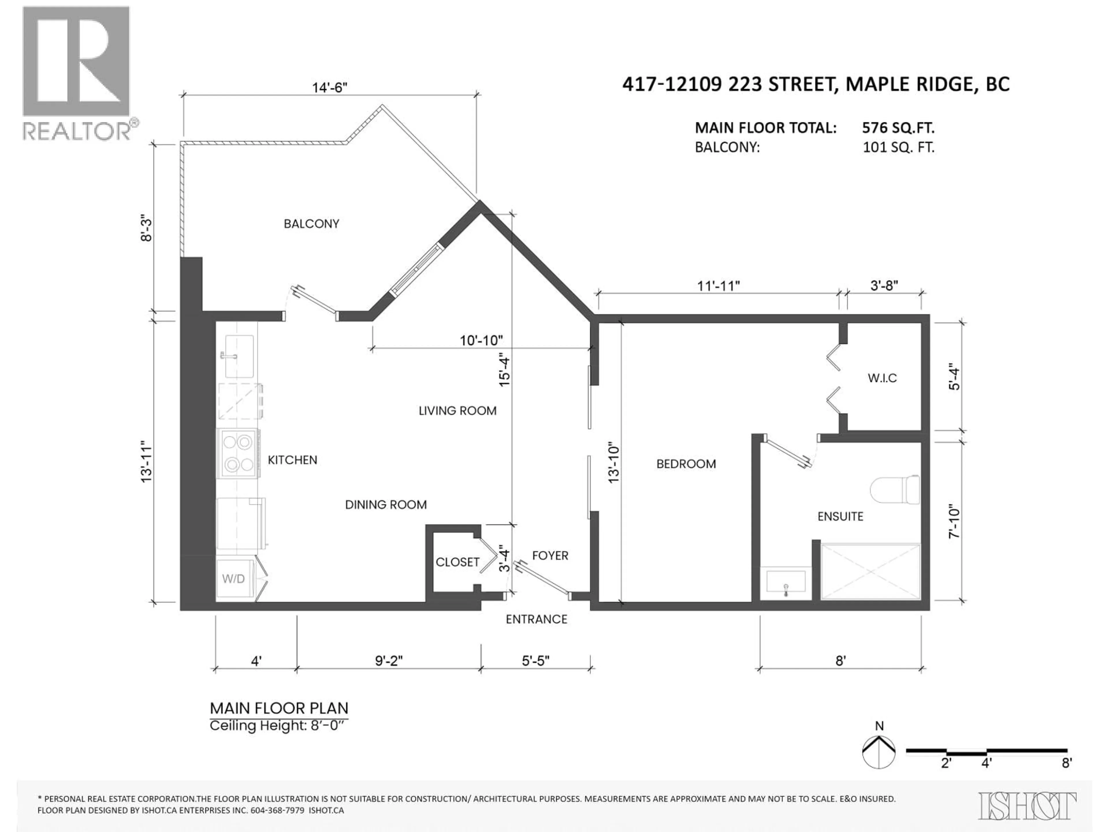 Floor plan for 417 - 12109 223 STREET, Maple Ridge British Columbia V2X5Y6