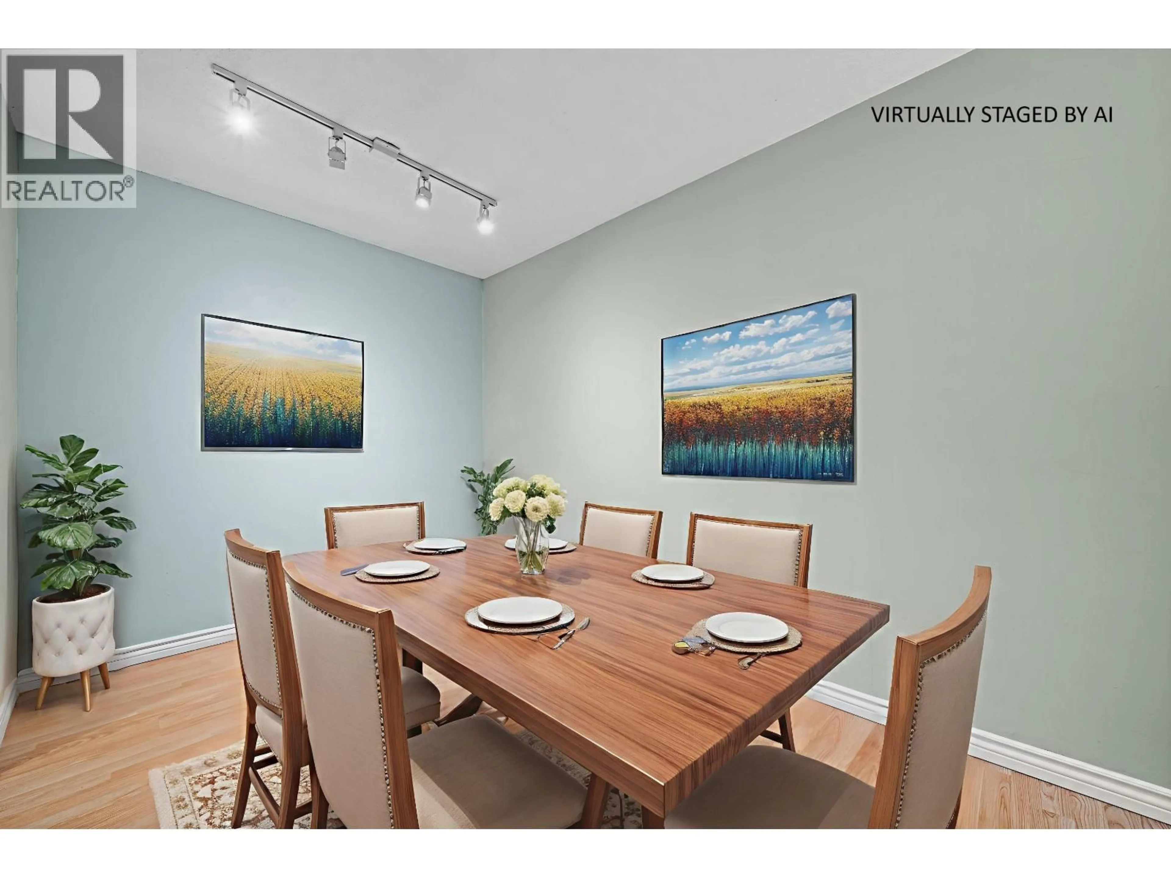 Dining room, wood/laminate floor for 202 - 410 AGNES STREET, New Westminster British Columbia V3L1G1
