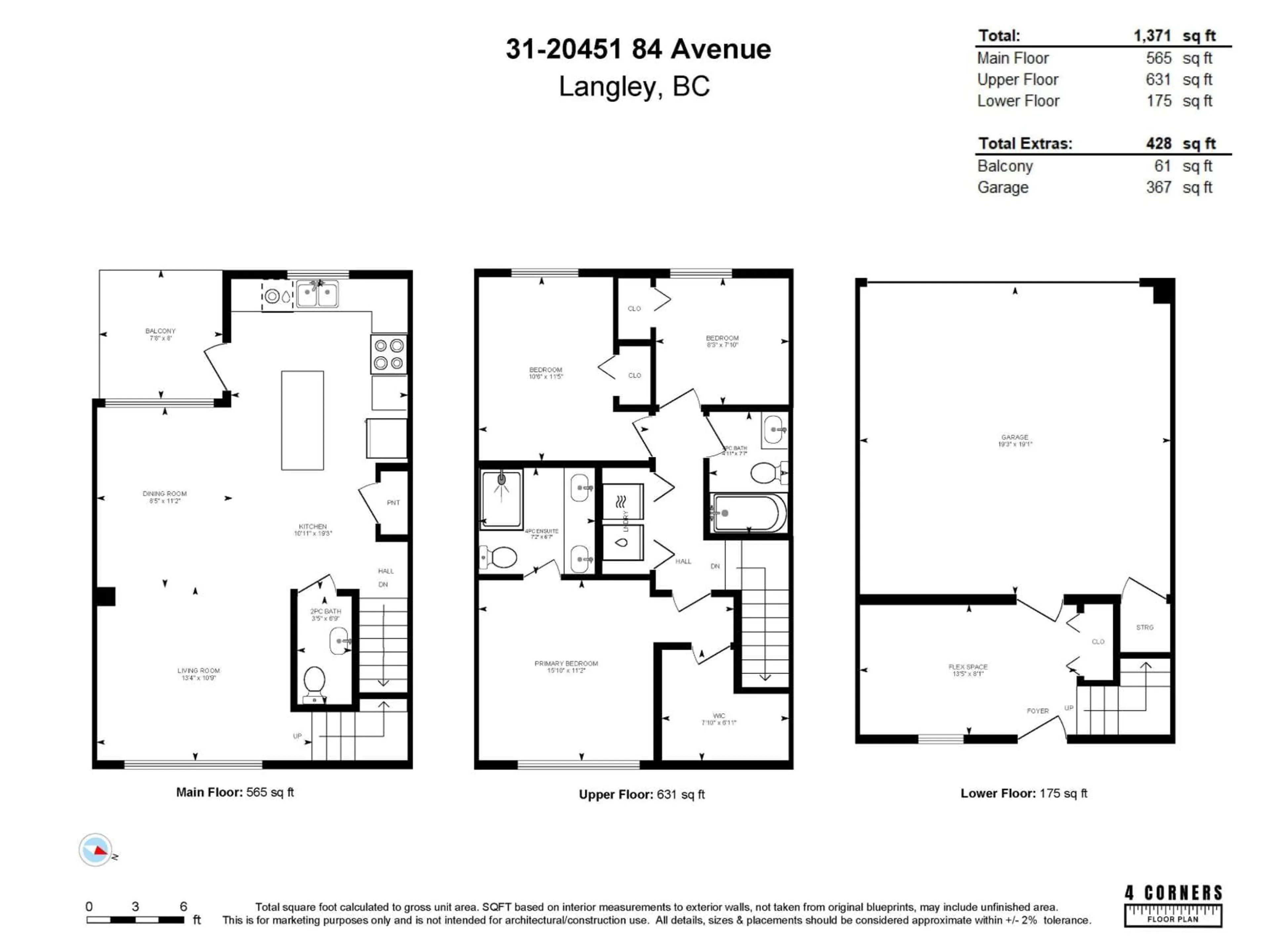 Floor plan for 31 - 20451 84, Langley British Columbia V2Y0X5