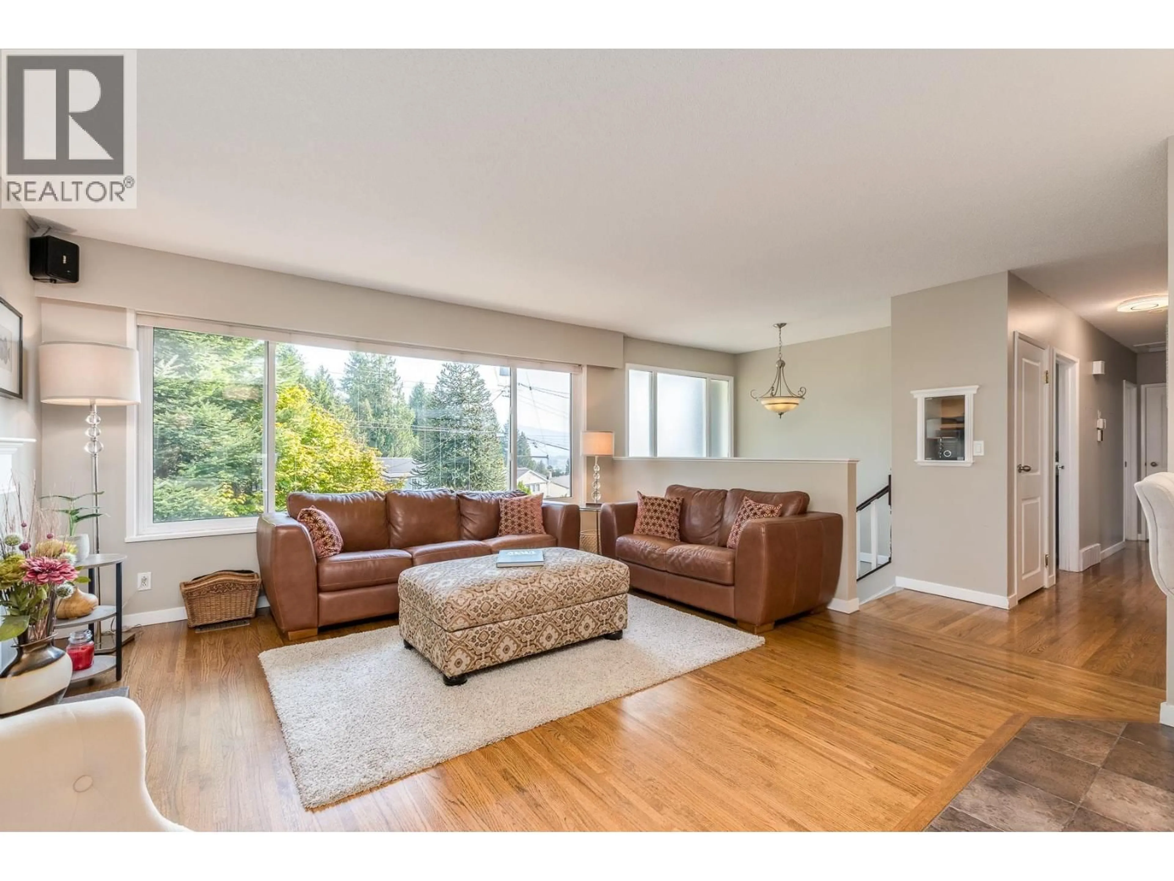 Living room with furniture, wood/laminate floor for 2116 AUDREY DRIVE, Port Coquitlam British Columbia V3C1H1