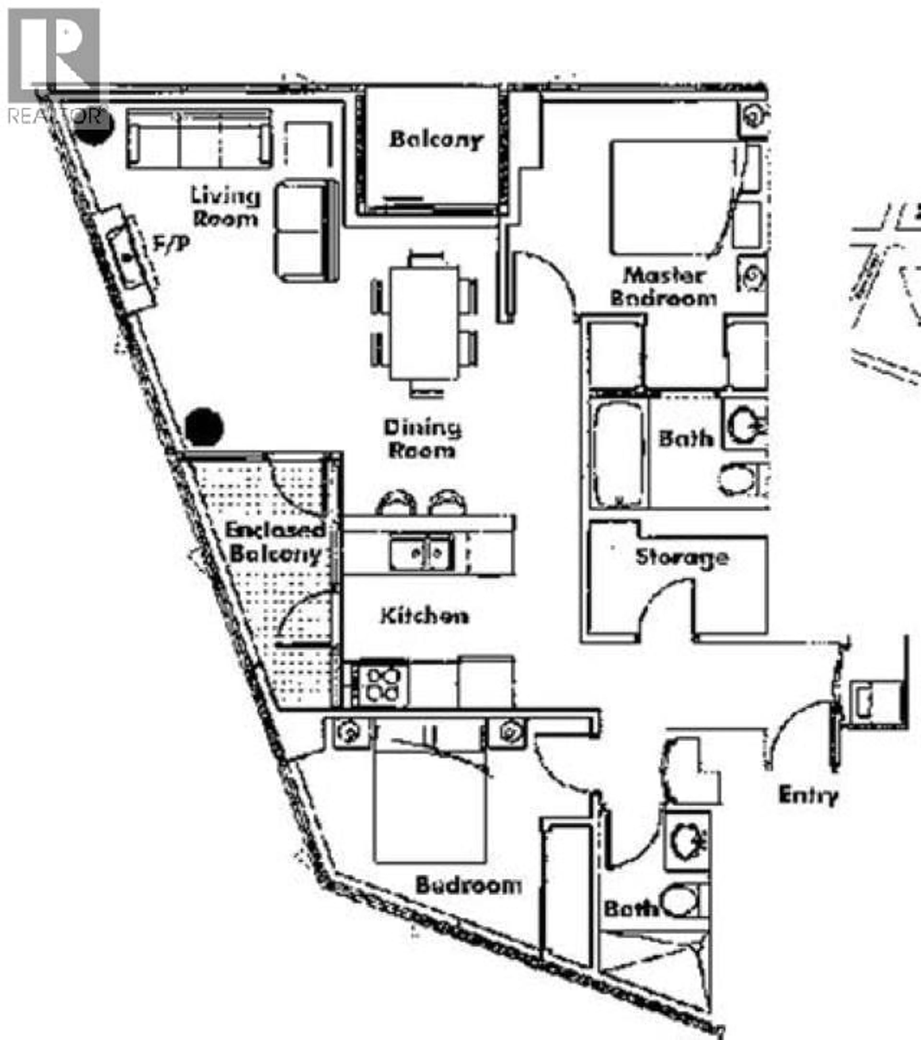 Floor plan for 2601 - 1188 PENDER STREET, Vancouver British Columbia V6E0A2