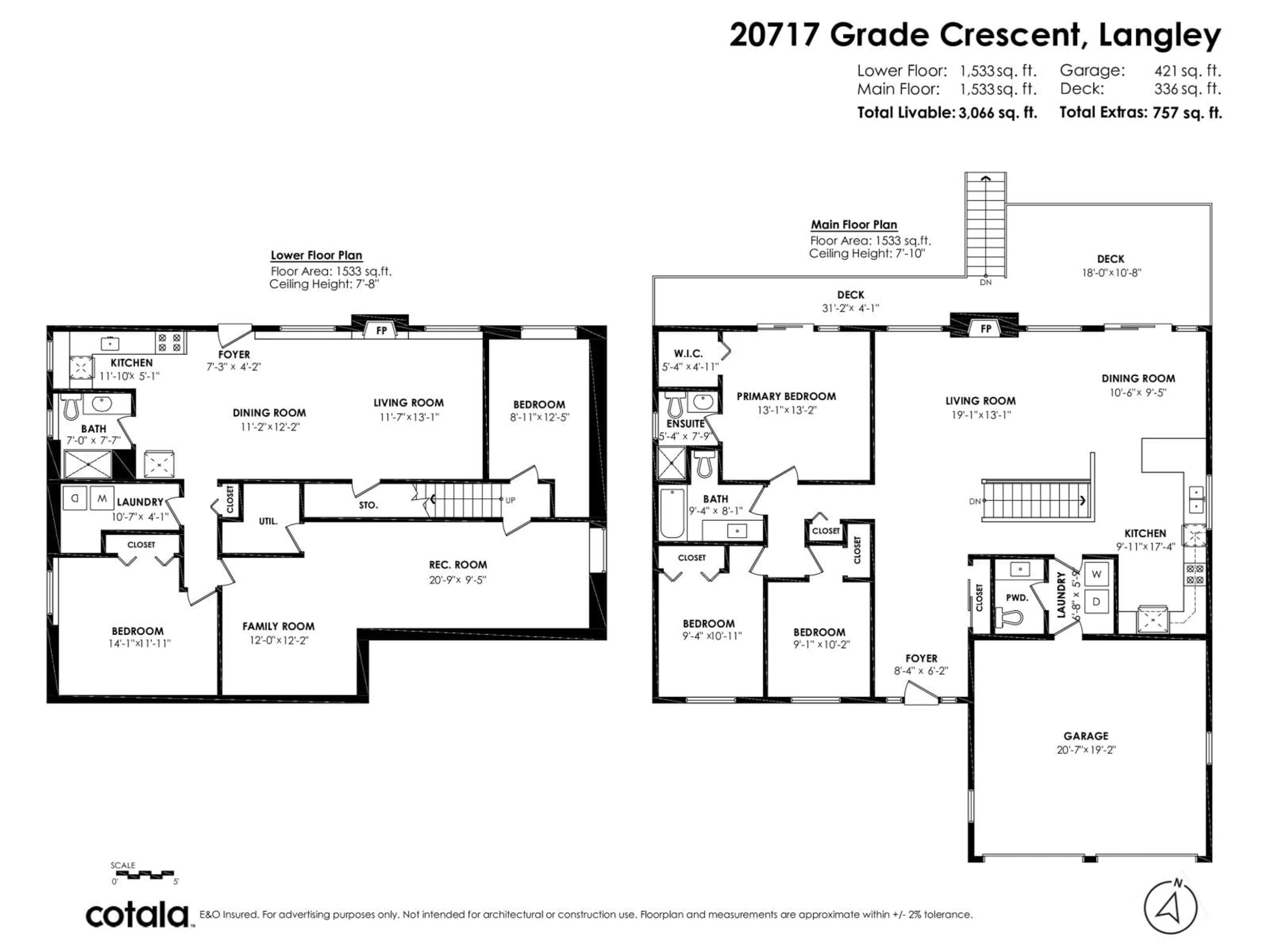 Floor plan for 20717 GRADE, Langley British Columbia V3A4K2