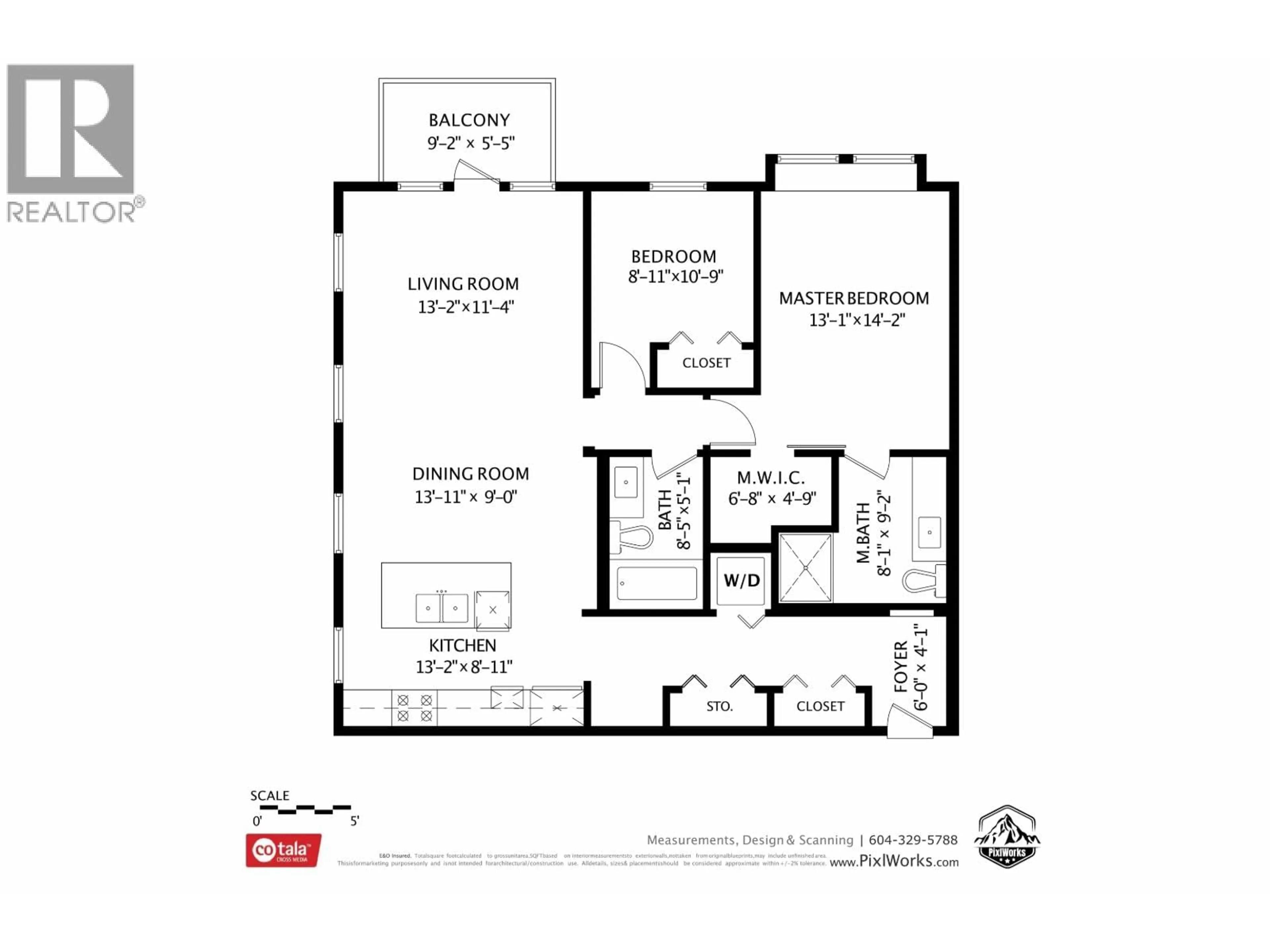 Floor plan for 301 - 553 FOSTER AVENUE, Coquitlam British Columbia V3J0B5