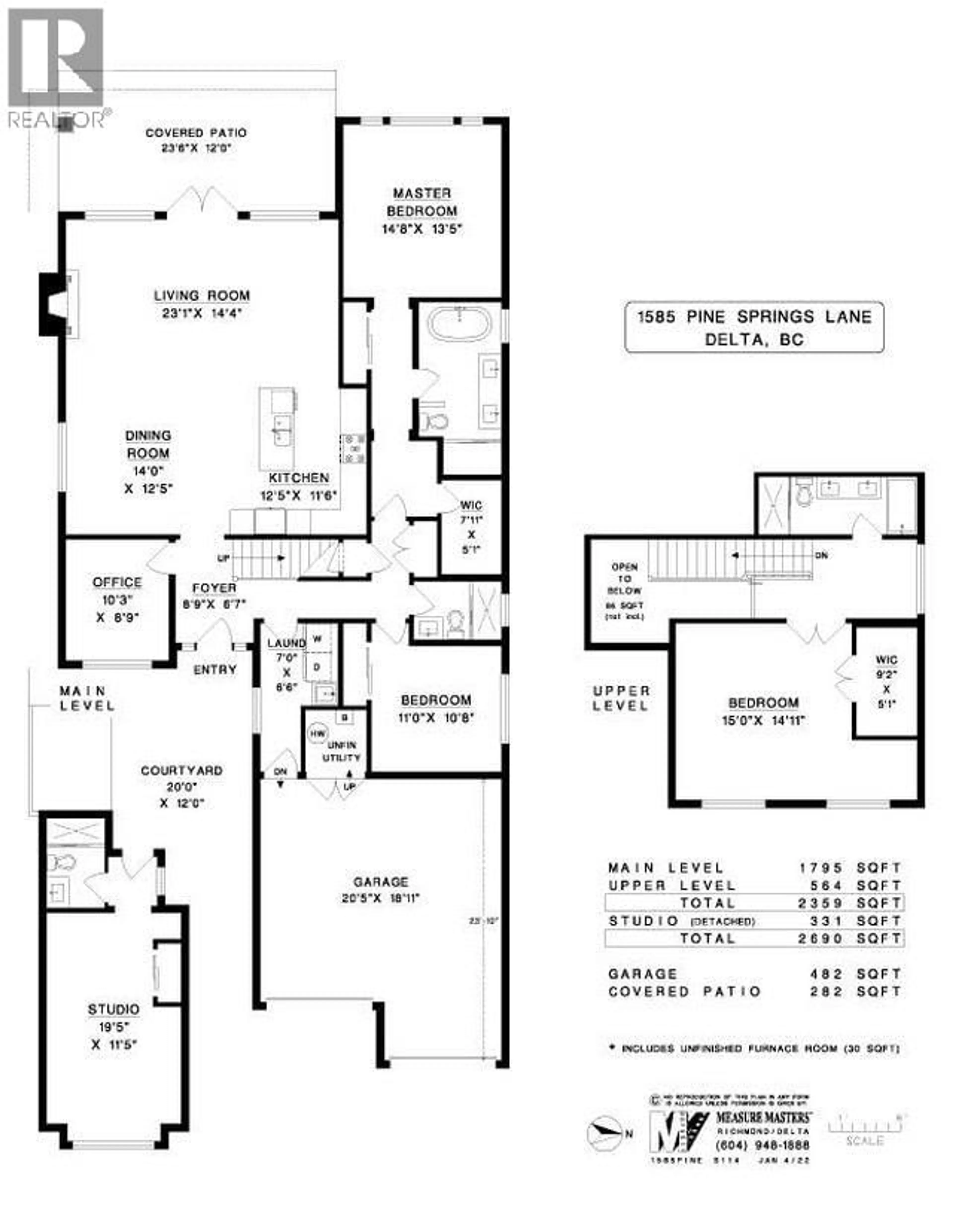 Floor plan for 1585 PINE SPRINGS LANE, Delta British Columbia V4M0A7
