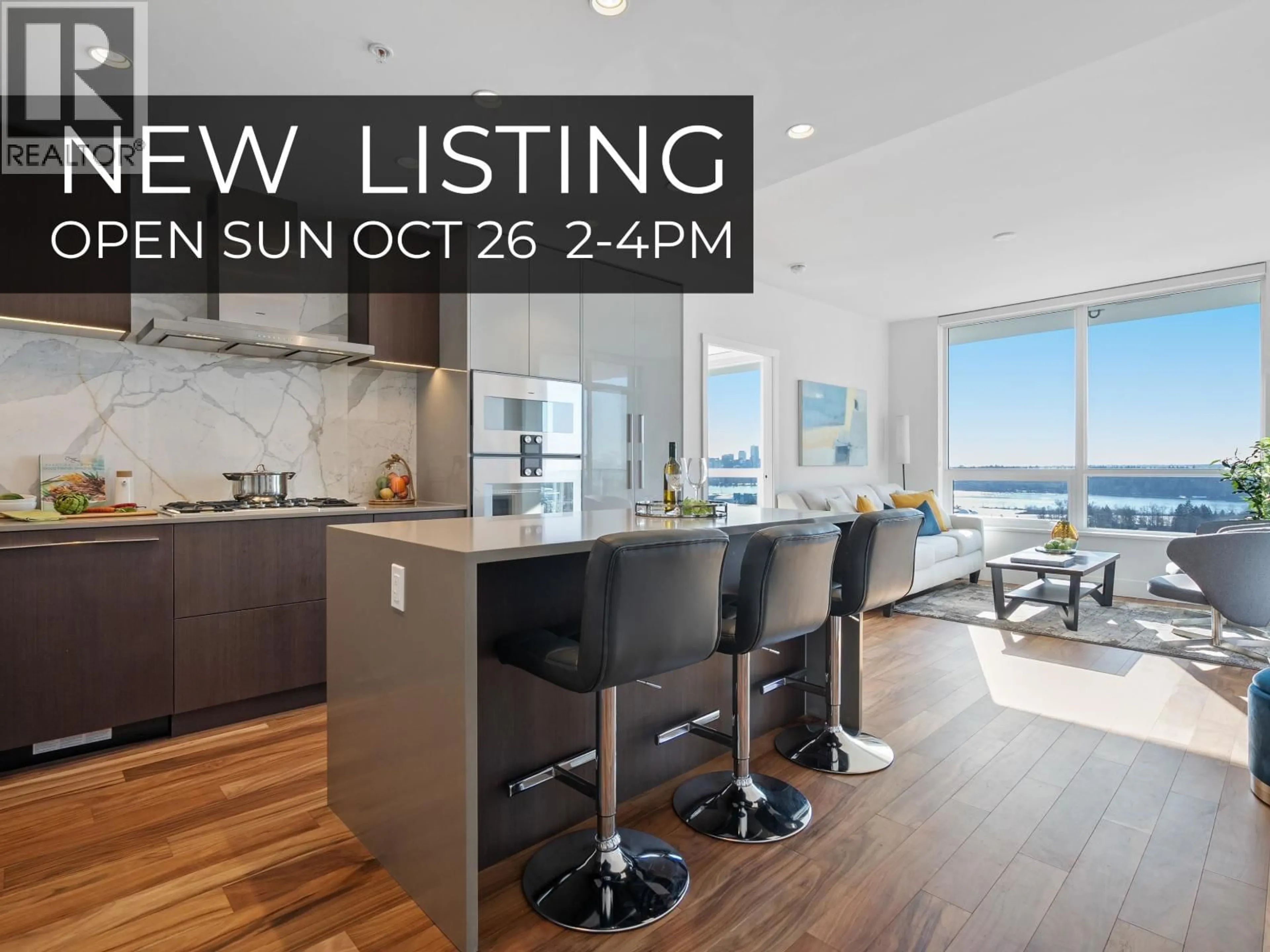 Open concept kitchen, wood/laminate floor for 2004 - 1632 LIONS GATE LANE, North Vancouver British Columbia V7P0E2