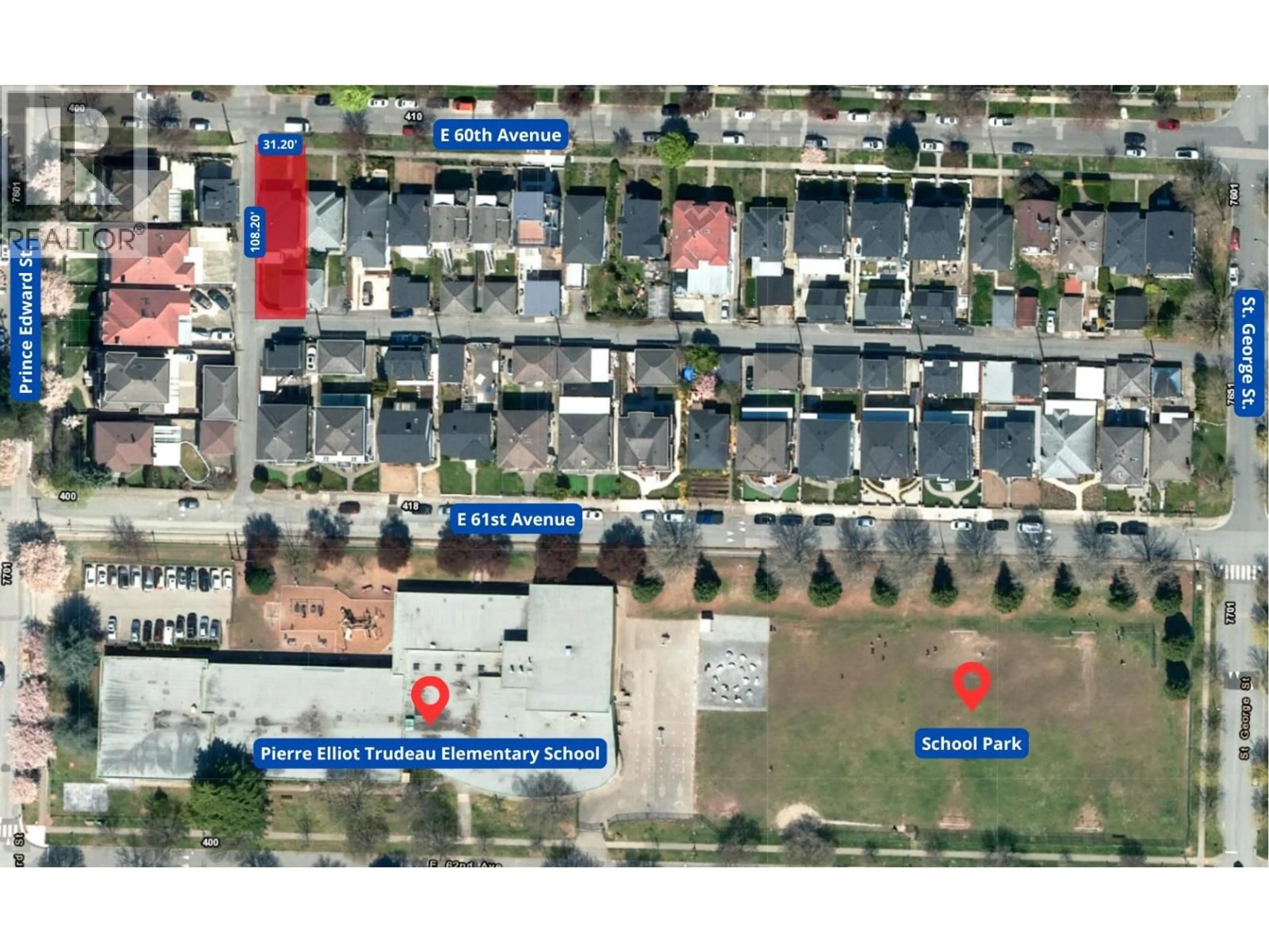A pic from outside/outdoor area/front of a property/back of a property/a pic from drone, street for 410 60TH AVENUE, Vancouver British Columbia V5X1Z9