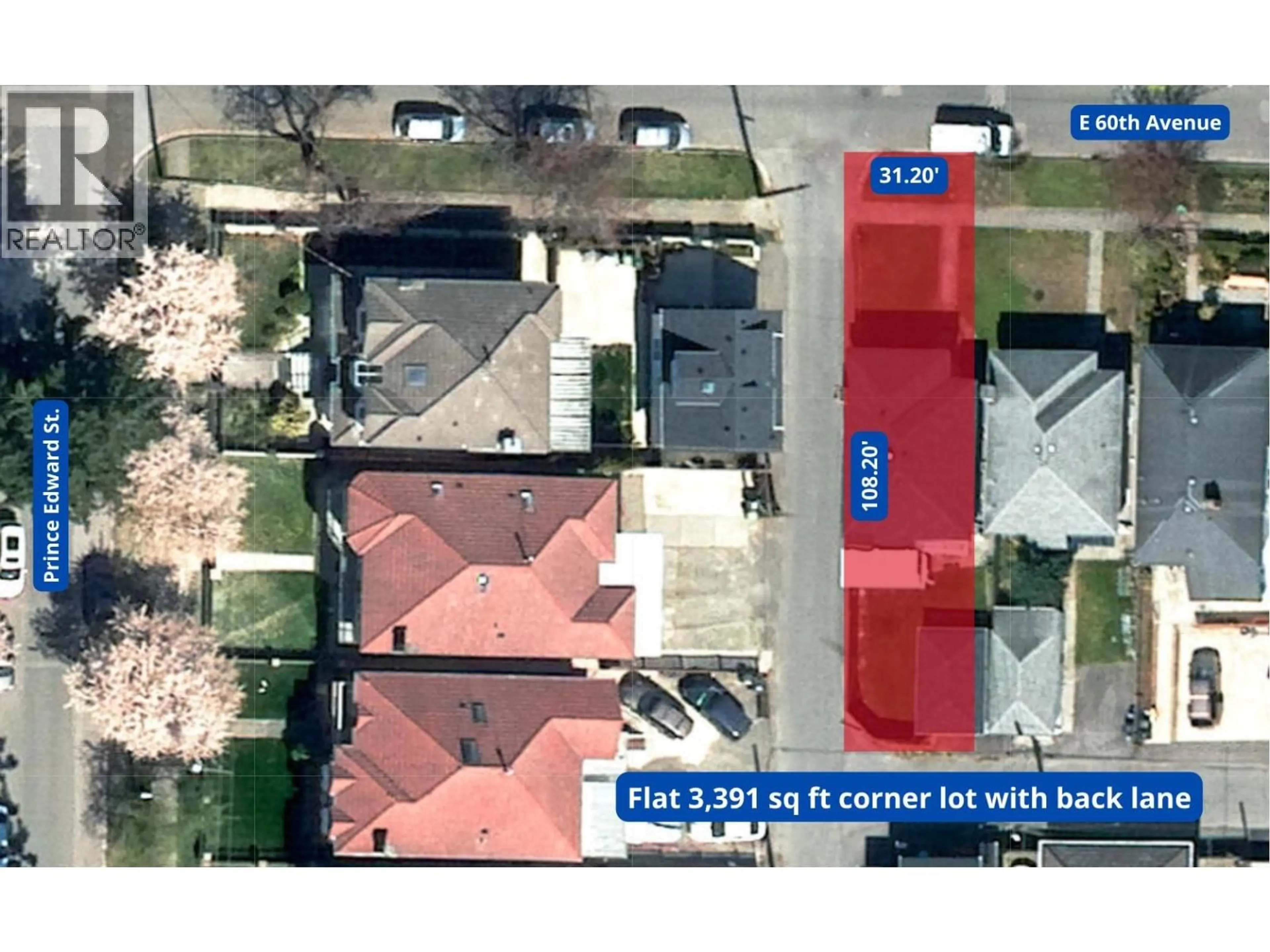 A pic from outside/outdoor area/front of a property/back of a property/a pic from drone, street for 410 60TH AVENUE, Vancouver British Columbia V5X1Z9