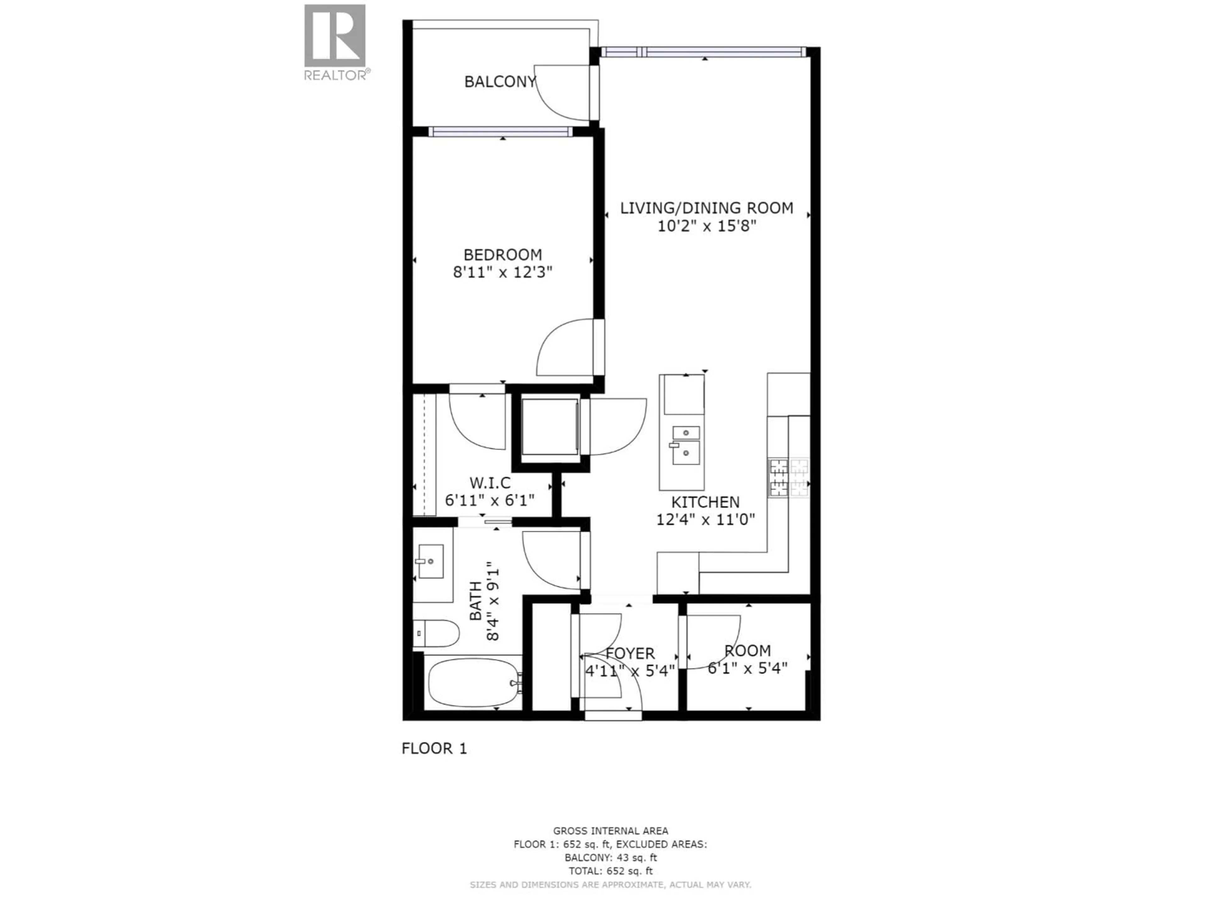 Floor plan for 206 - 5289 CAMBIE STREET, Vancouver British Columbia V5Z2Z6