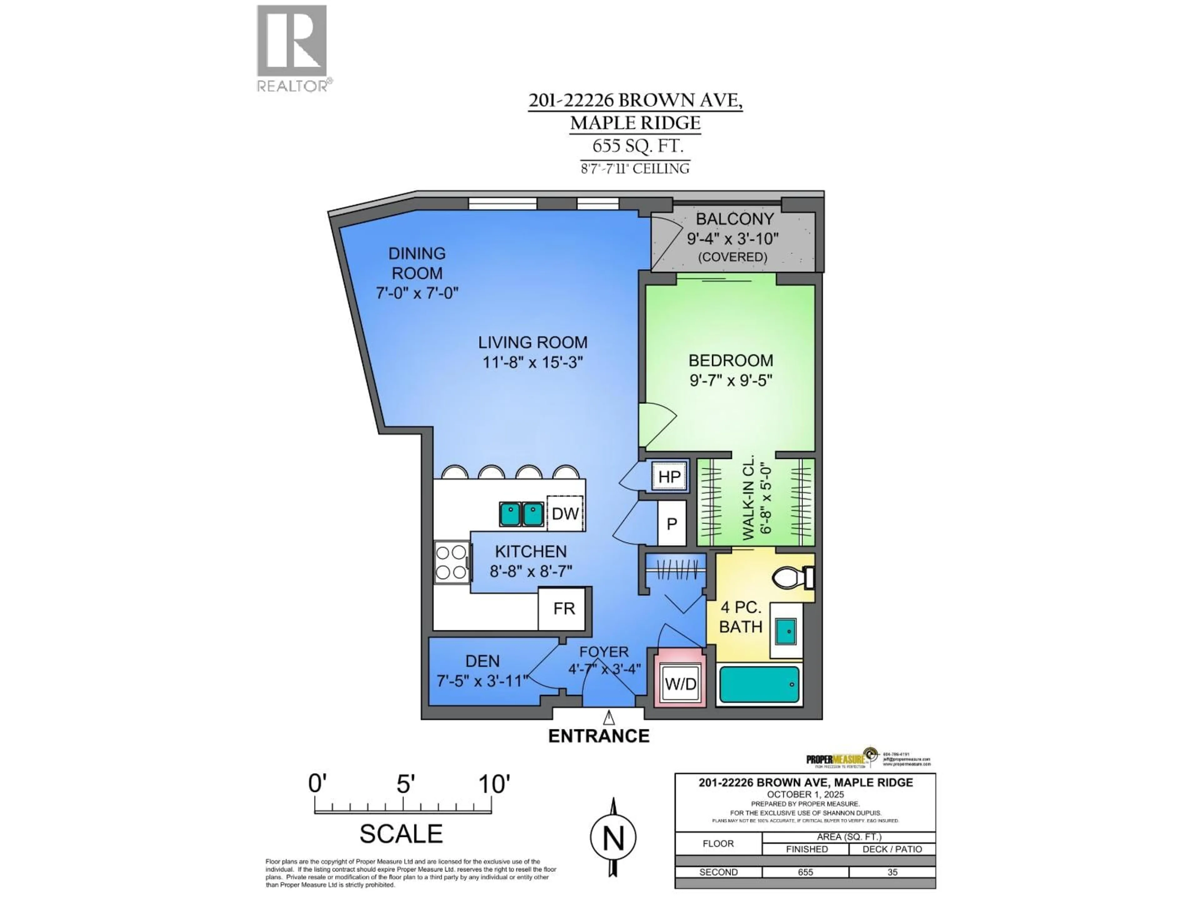 Floor plan for 201 - 22226 BROWN AVENUE, Maple Ridge British Columbia V2X4R2