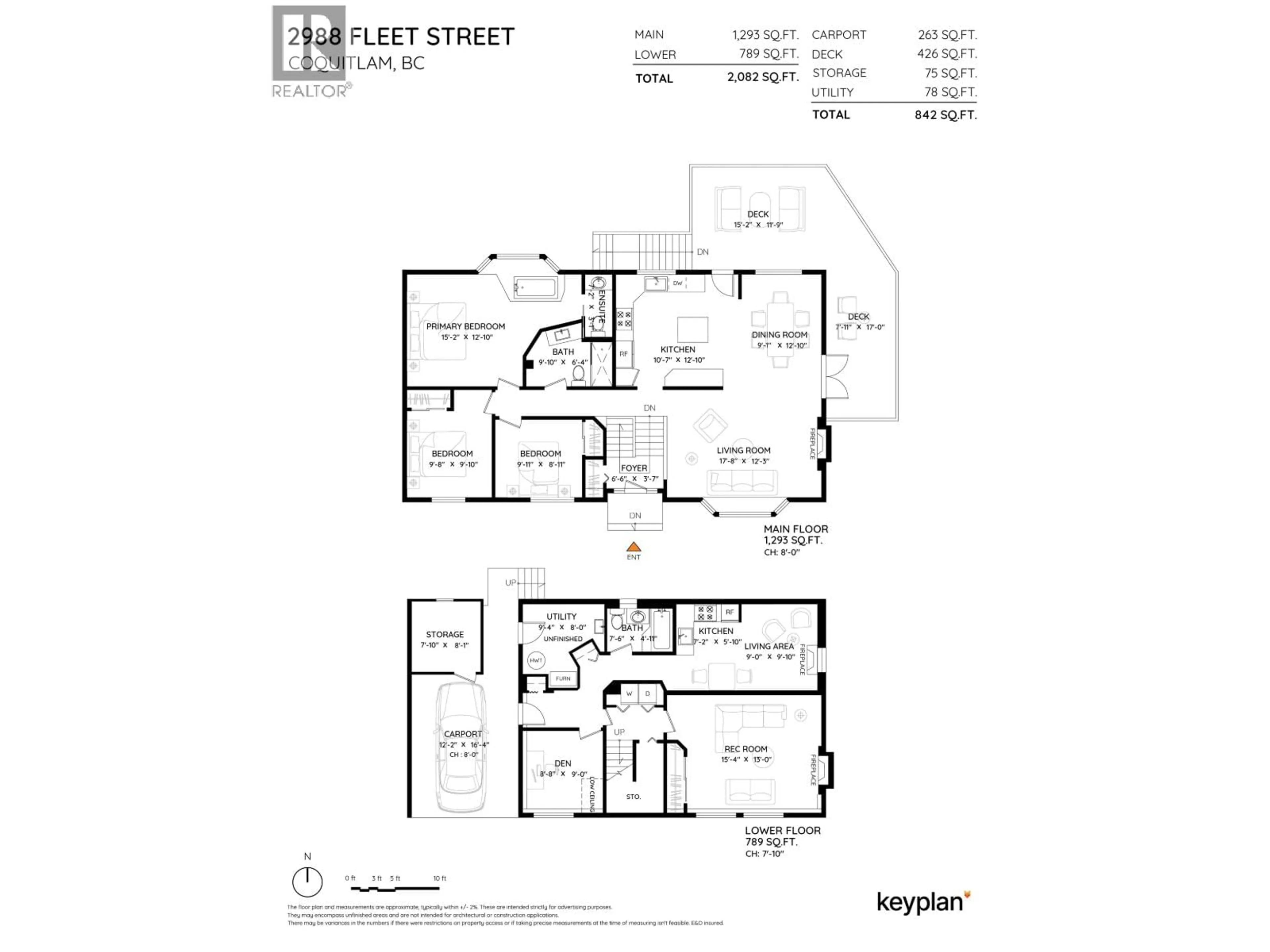 Floor plan for 2988 FLEET STREET, Coquitlam British Columbia V3C3R8