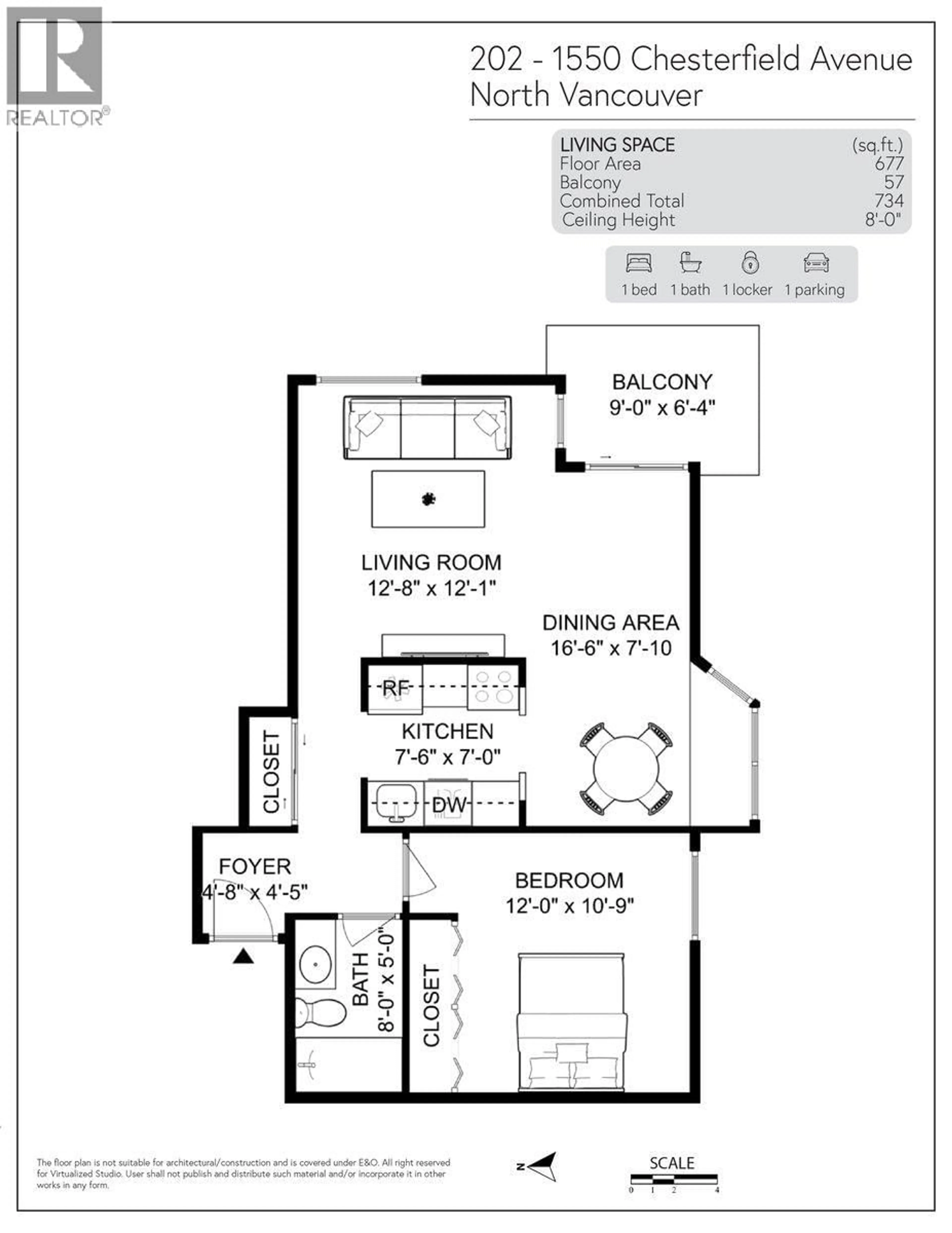 Floor plan for 202 - 1550 CHESTERFIELD AVENUE, North Vancouver British Columbia V7M2N6