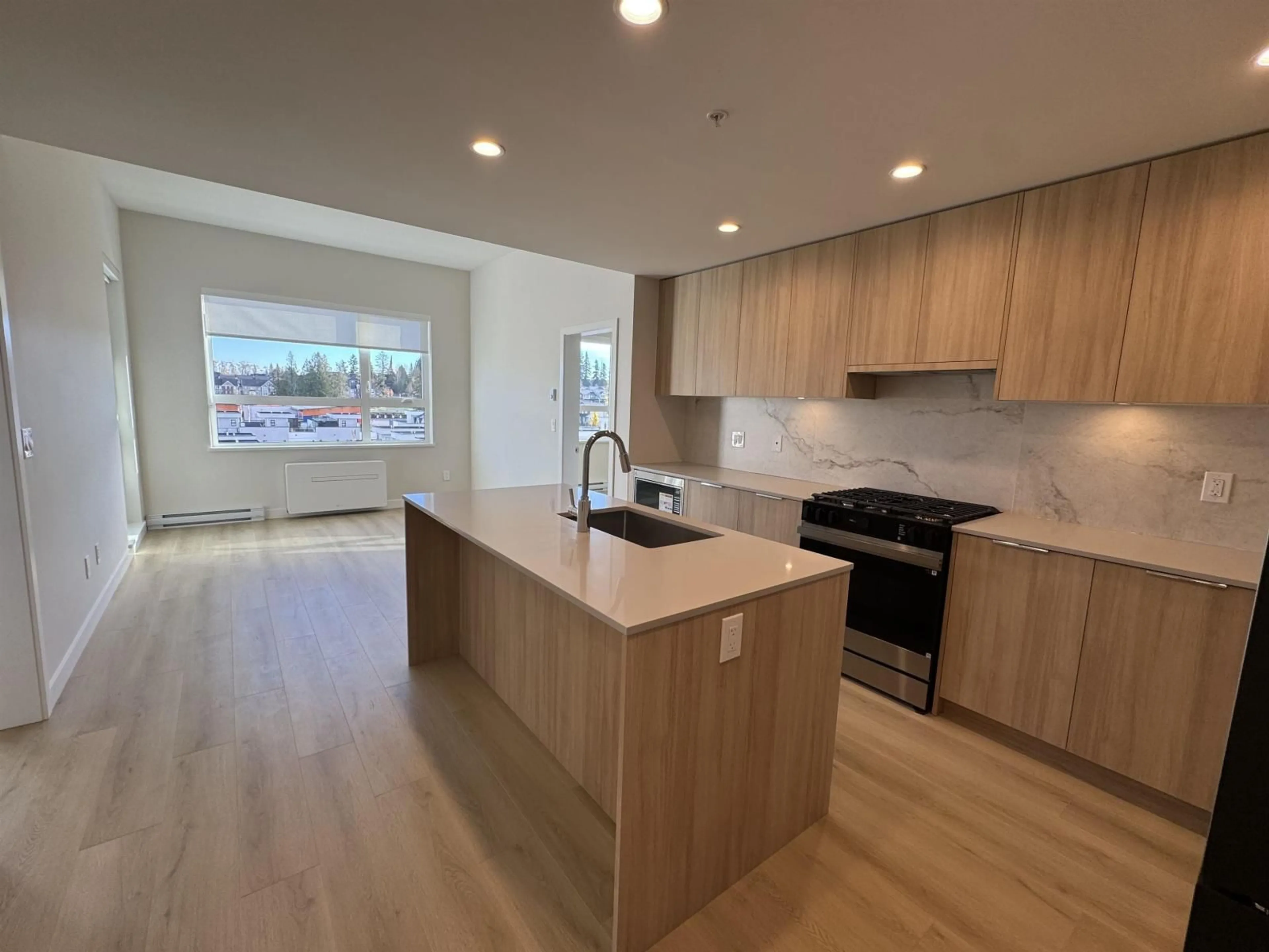 Open concept kitchen, wood/laminate floor for 613 - 20049 82 AVENUE, Langley British Columbia V0V0V0