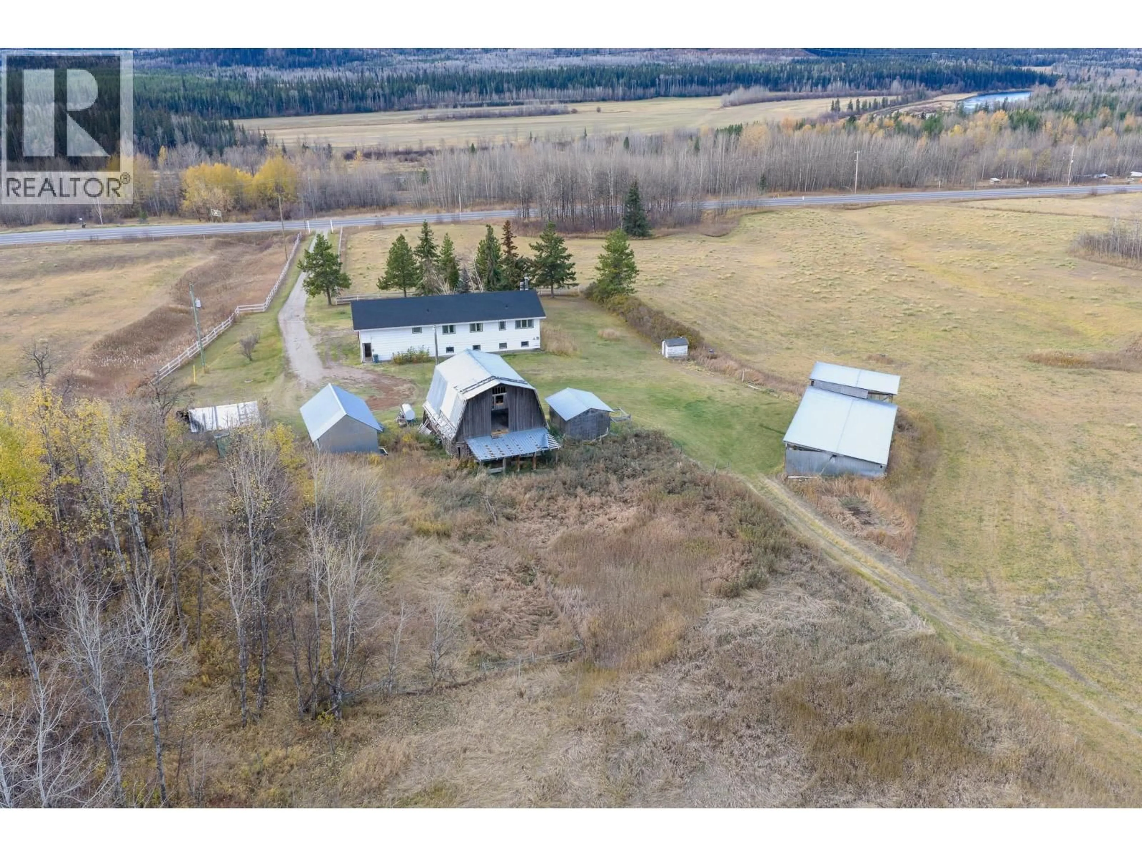 A pic from outside/outdoor area/front of a property/back of a property/a pic from drone, building for 21900 16 HIGHWAY, Fort Fraser British Columbia V0J3A0
