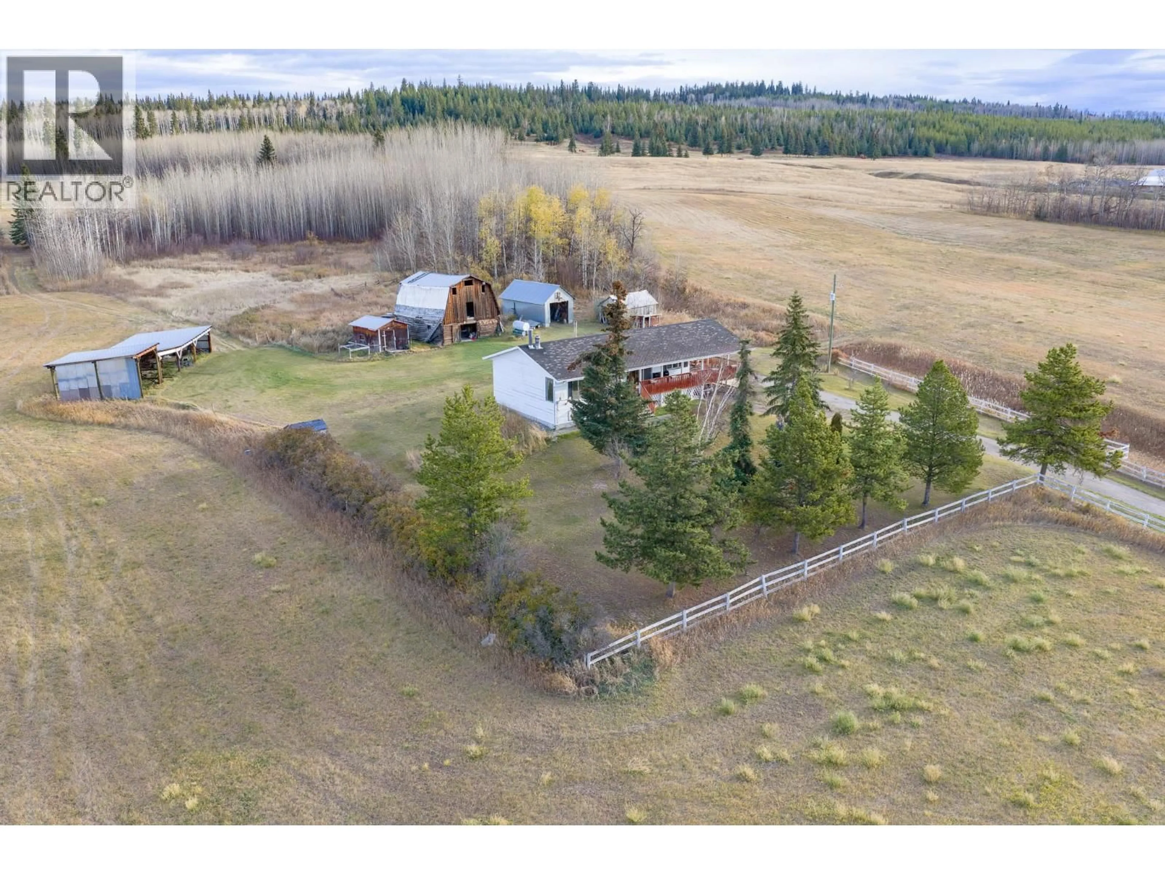 A pic from outside/outdoor area/front of a property/back of a property/a pic from drone, water/lake/river/ocean view for 21900 16 HIGHWAY, Fort Fraser British Columbia V0J3A0