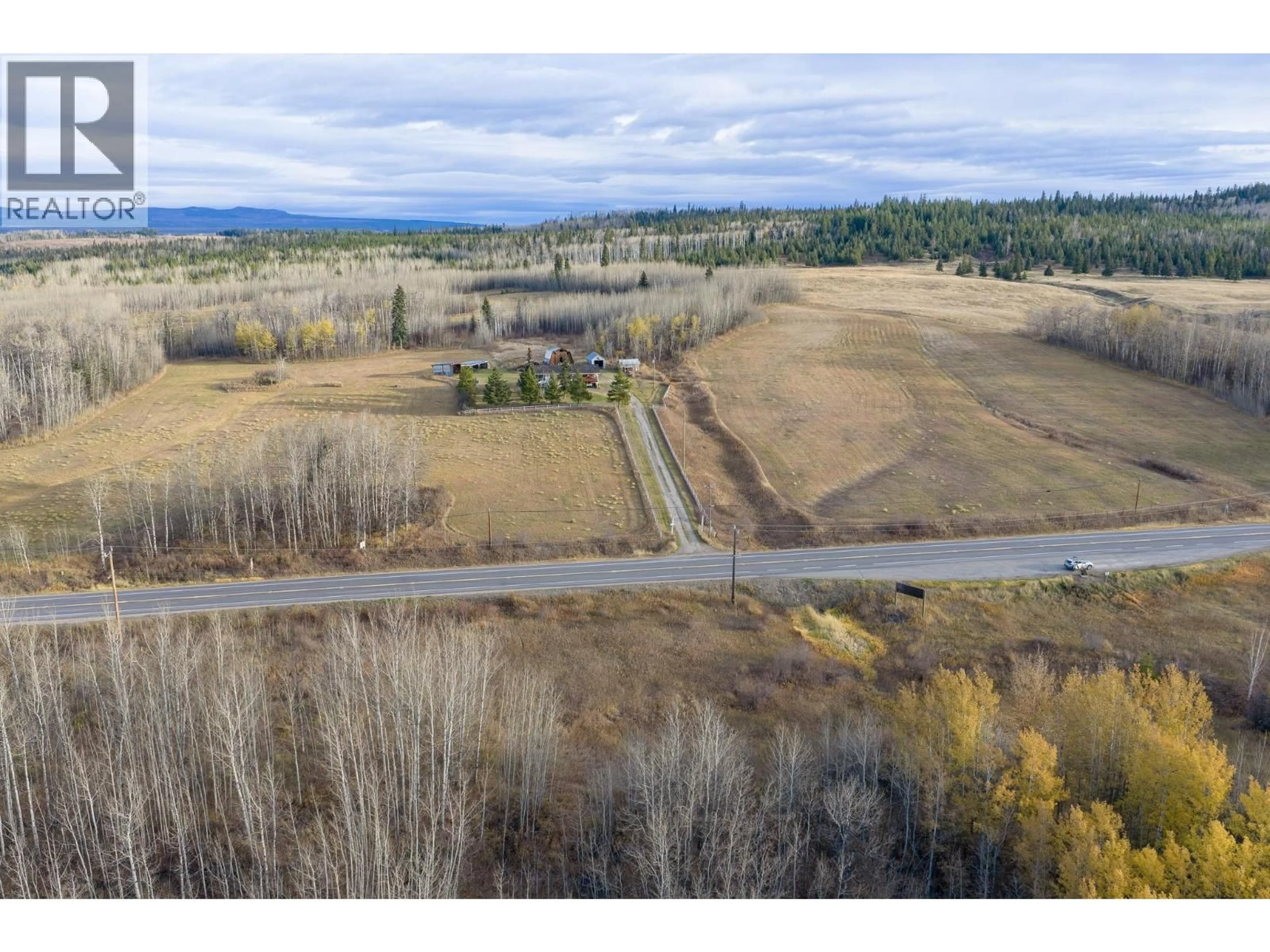 A pic from outside/outdoor area/front of a property/back of a property/a pic from drone, forest/trees view for 21900 16 HIGHWAY, Fort Fraser British Columbia V0J3A0