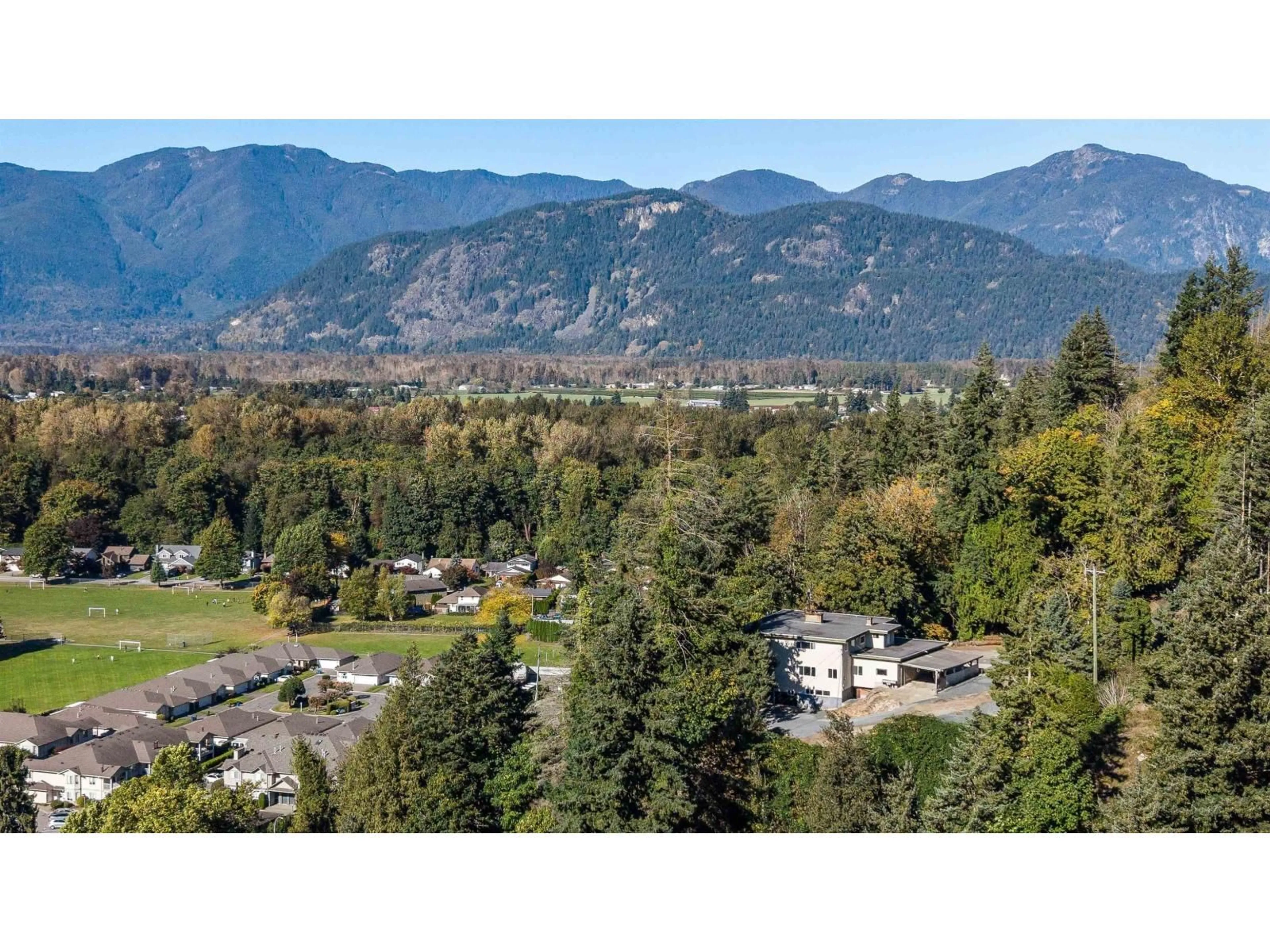 A pic from outside/outdoor area/front of a property/back of a property/a pic from drone, mountain view for 9890 QUARRY ROAD, Chilliwack British Columbia V2P3M2