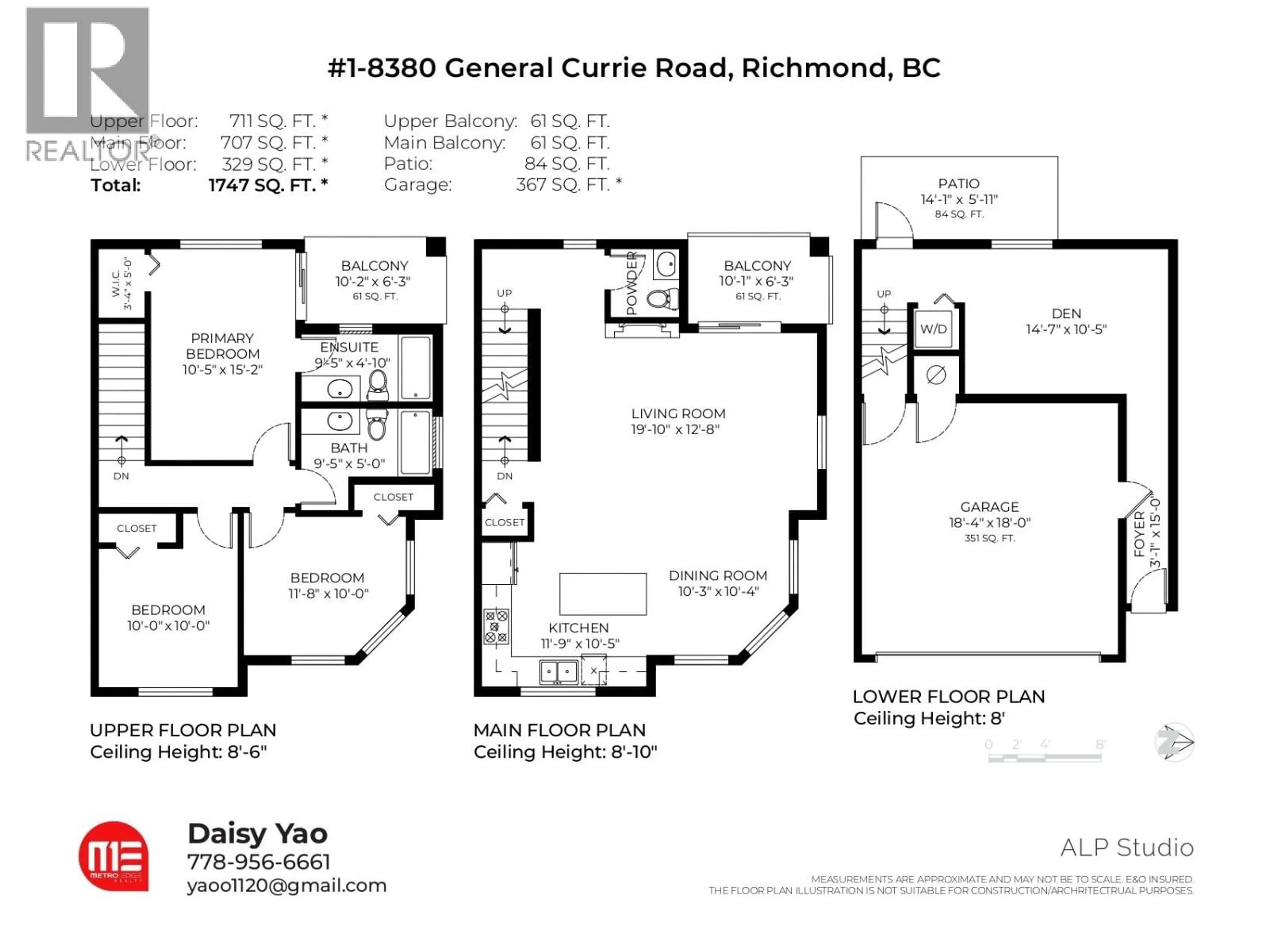 Floor plan for 1 - 8380 GENERAL CURRIE ROAD, Richmond British Columbia V6Y1M1