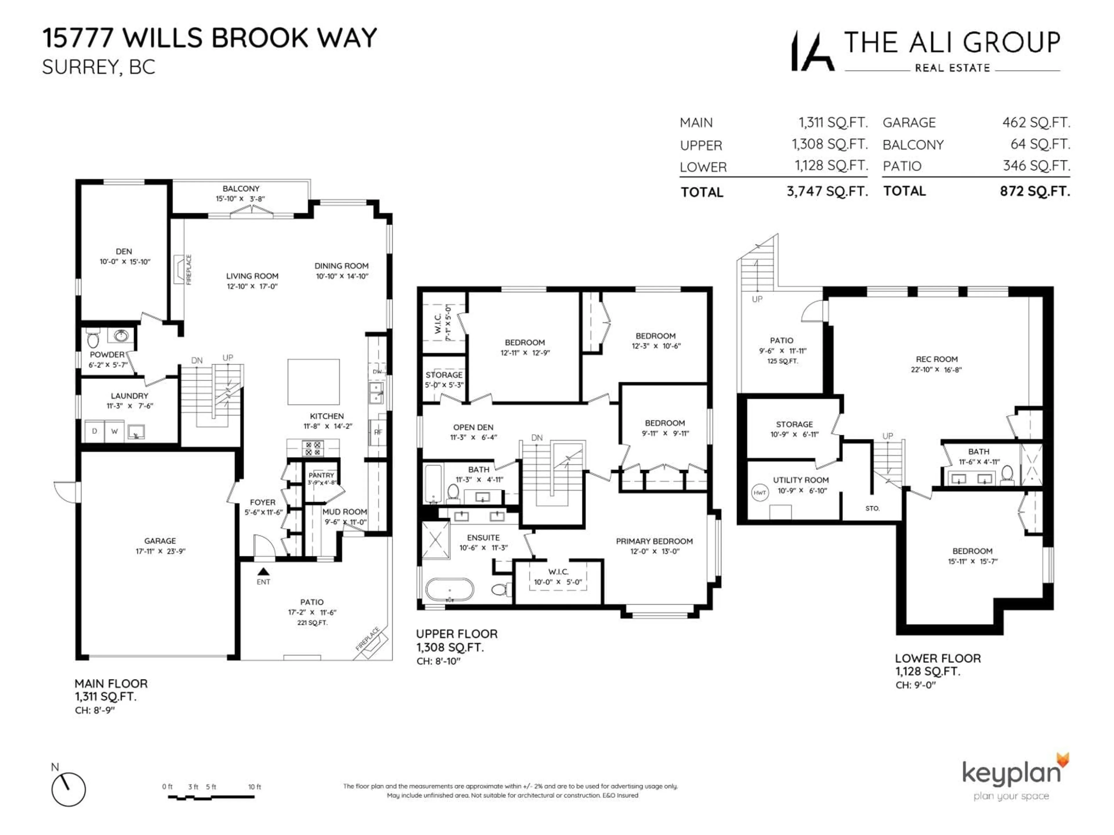 Floor plan for 15777 WILLS BROOK, Surrey British Columbia V3Z0N8