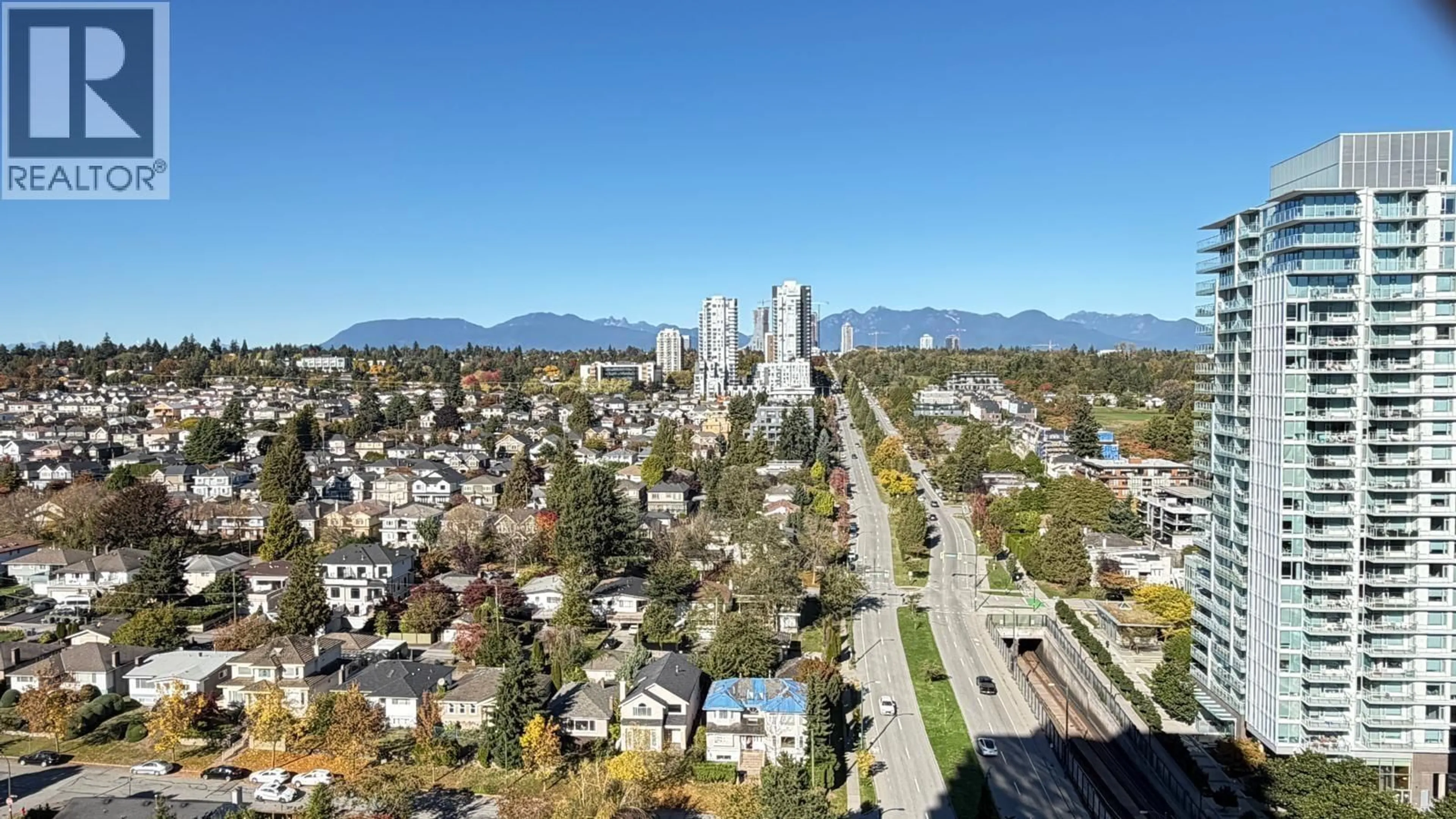 A pic from outside/outdoor area/front of a property/back of a property/a pic from drone, city buildings view from balcony for 1905 - 8189 CAMBIE STREET, Vancouver British Columbia V6P0G6