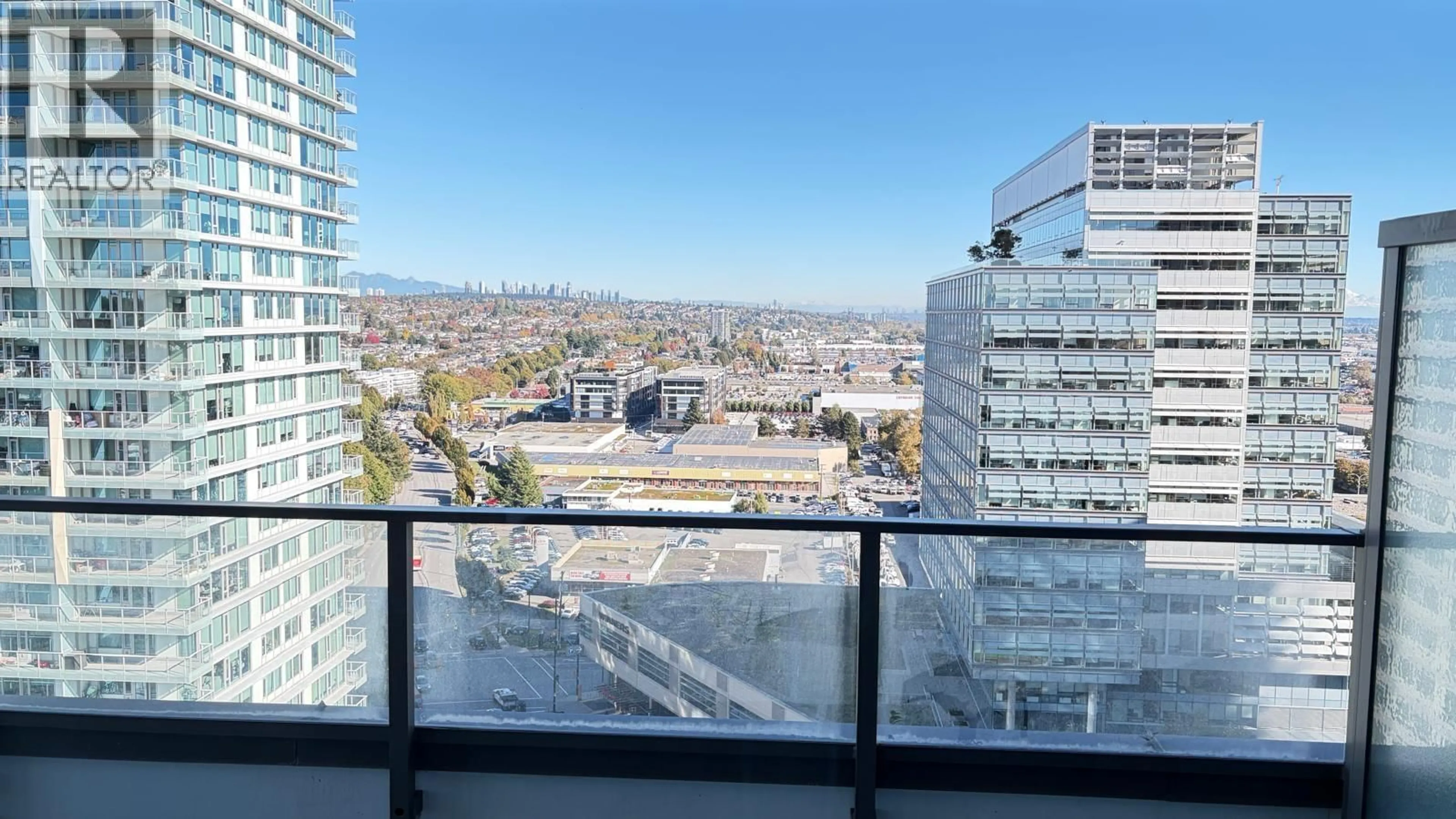 Balcony in the apartment, city buildings view from balcony for 1905 - 8189 CAMBIE STREET, Vancouver British Columbia V6P0G6