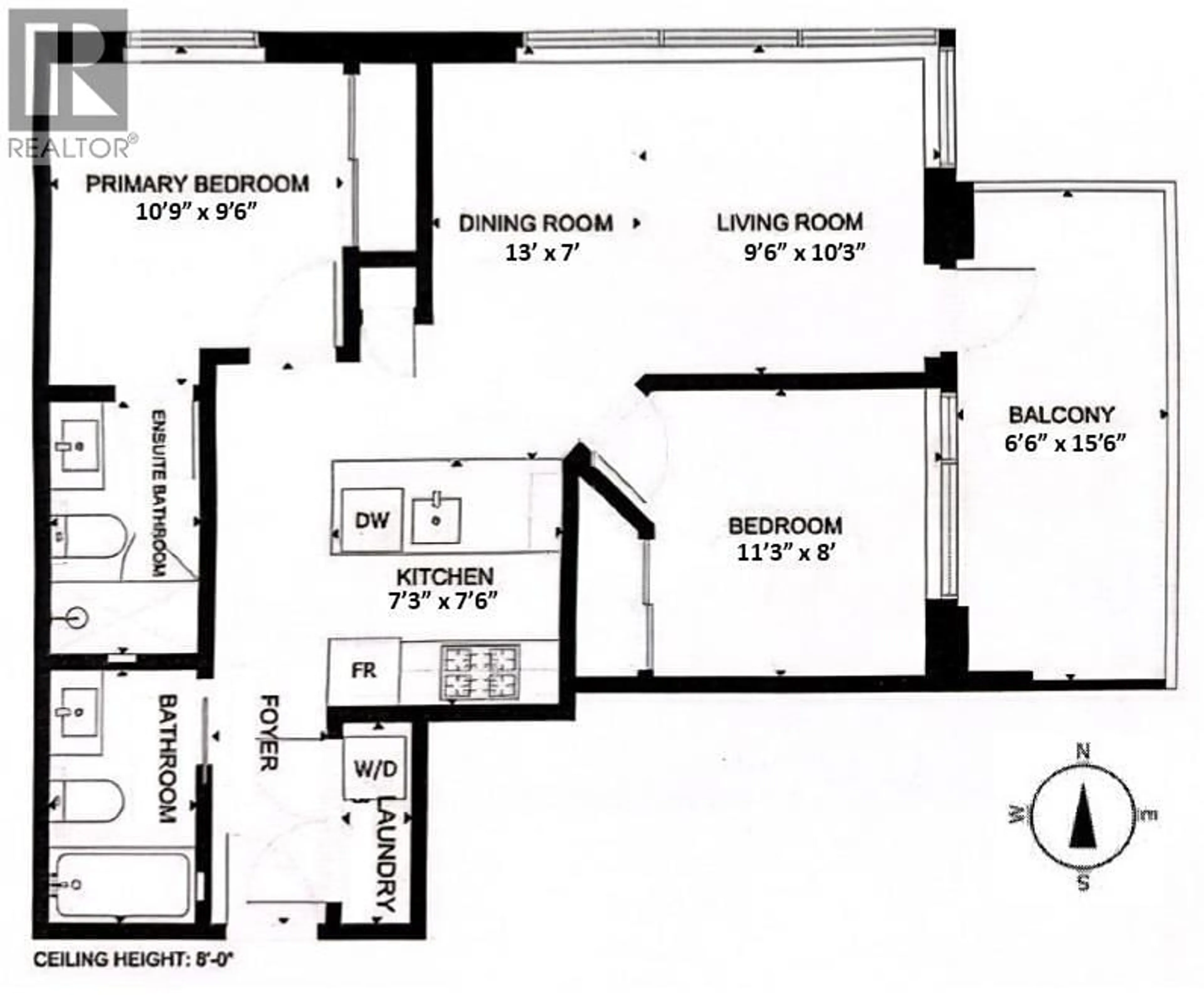 Floor plan for 1905 - 8189 CAMBIE STREET, Vancouver British Columbia V6P0G6