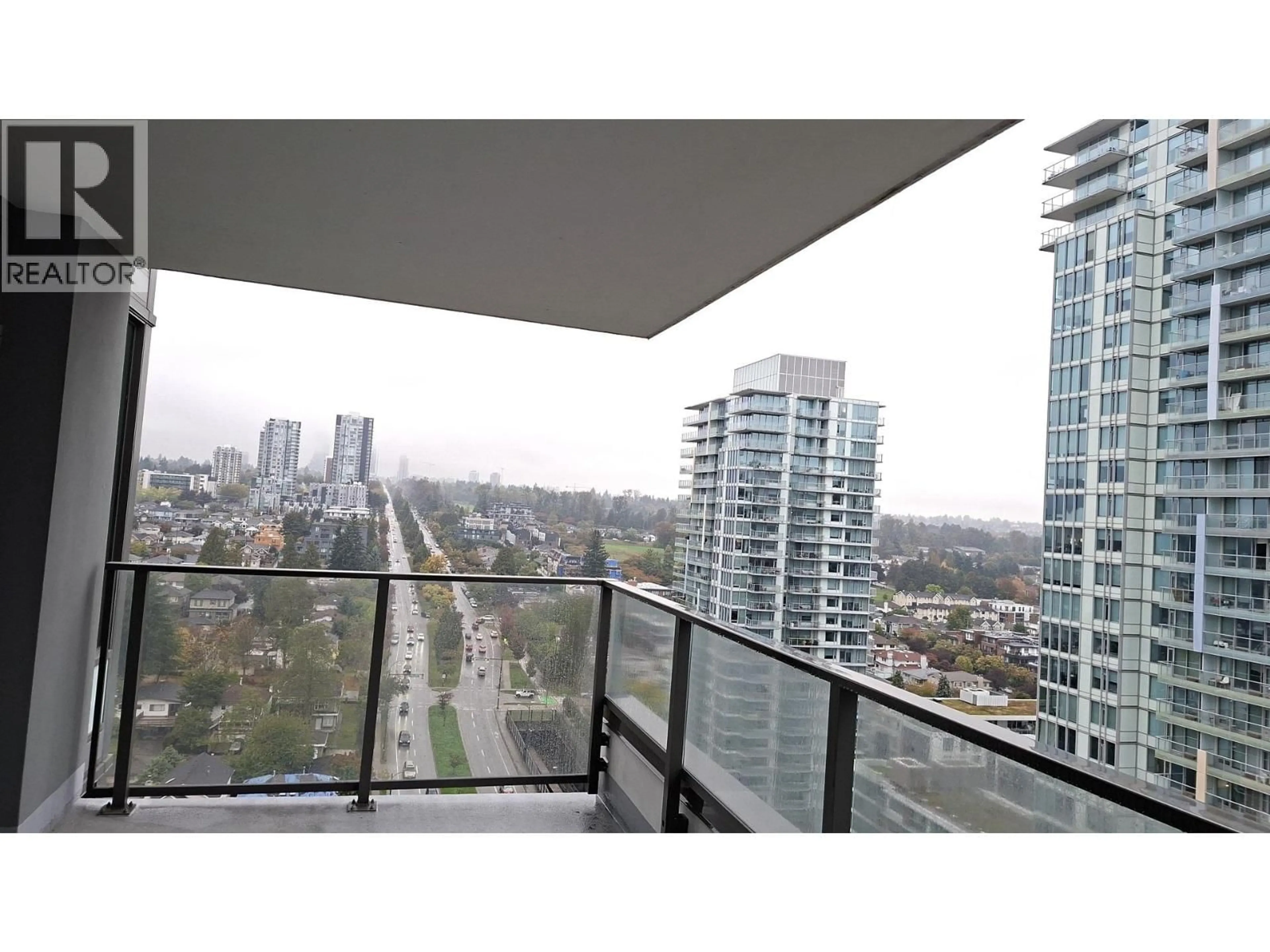 Balcony in the apartment, city buildings view from balcony for 1905 - 8189 CAMBIE STREET, Vancouver British Columbia V6P0G6