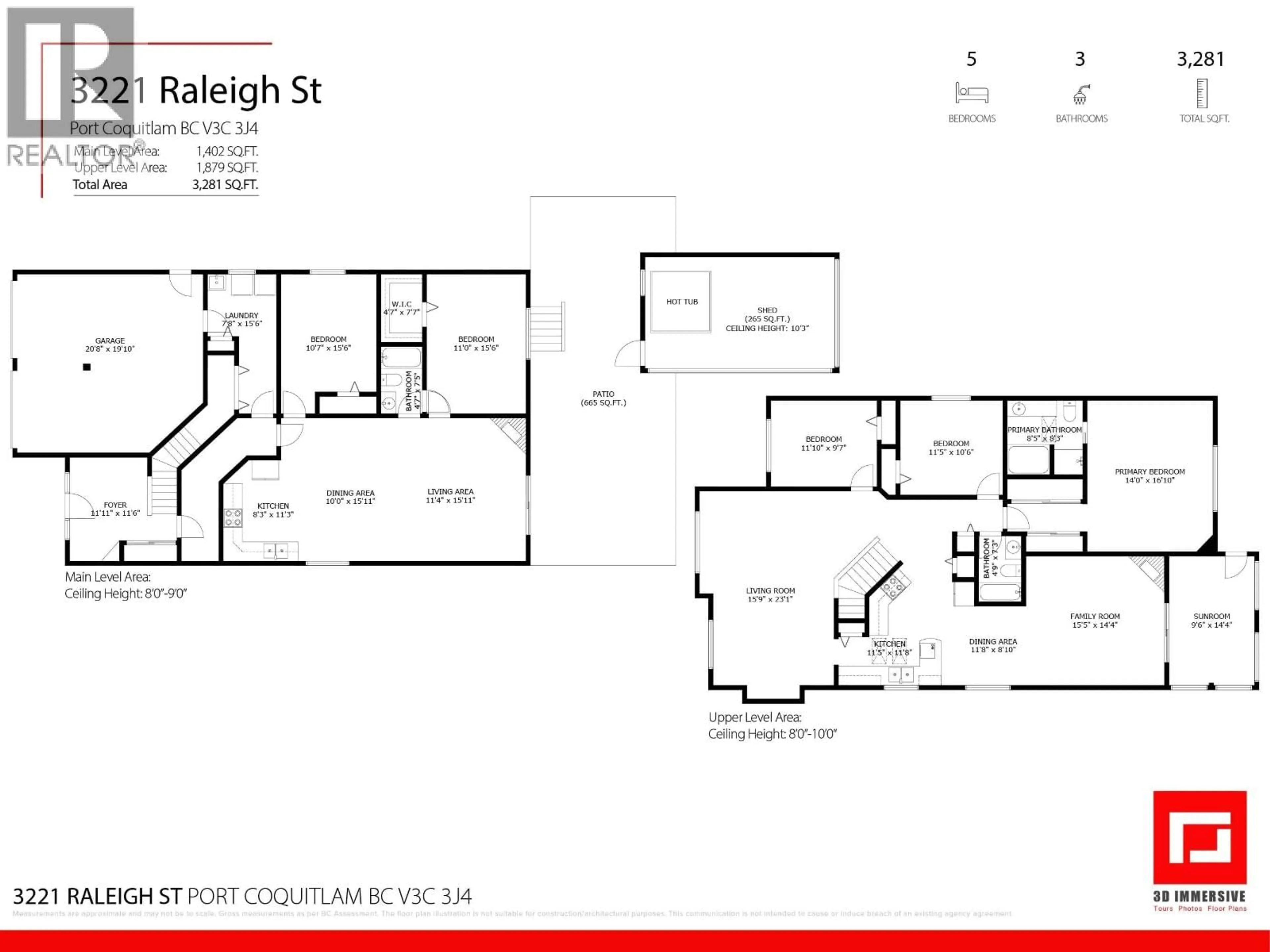 Floor plan for 3221 RALEIGH STREET, Port Coquitlam British Columbia V3C3J4