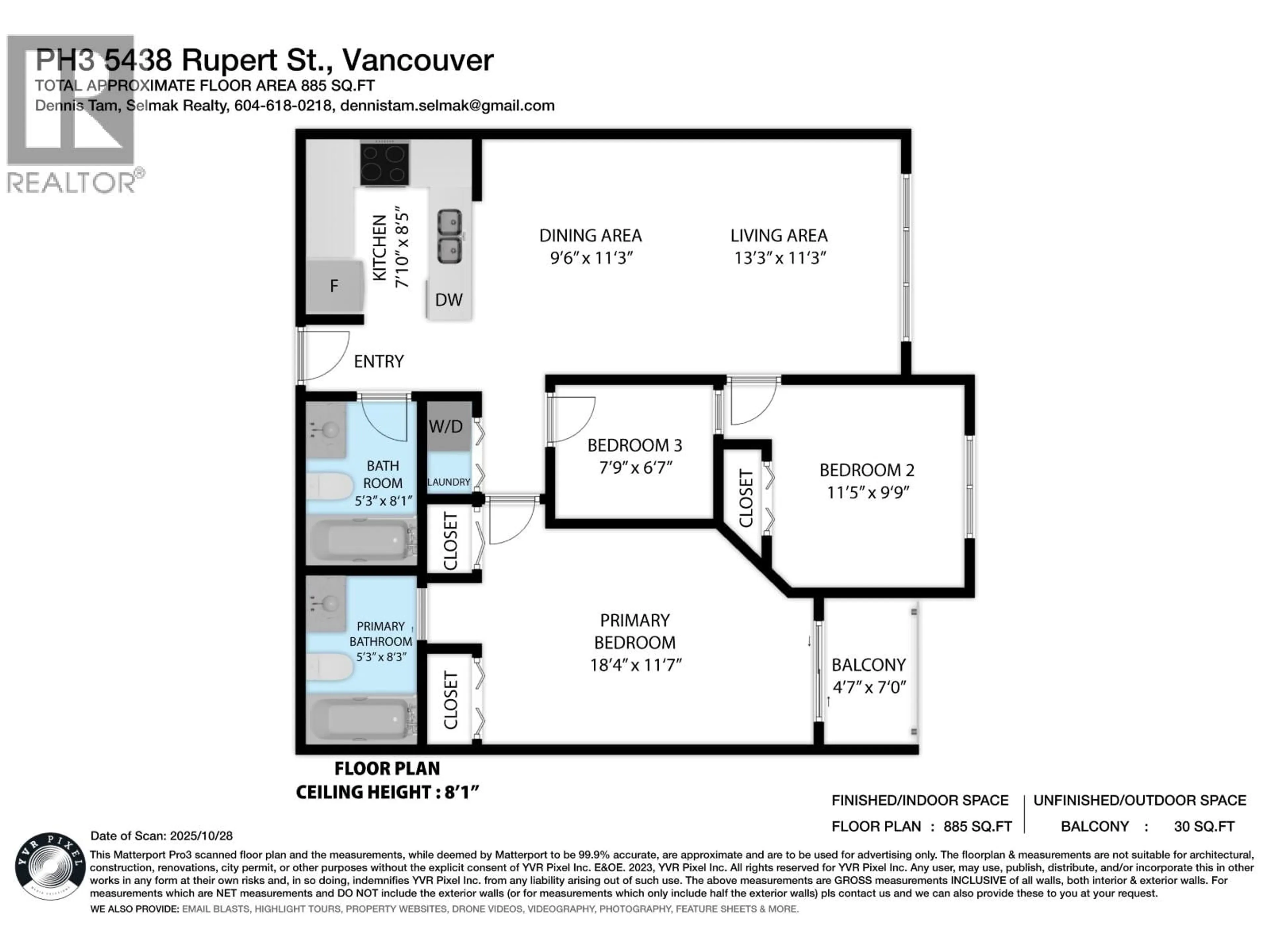 Floor plan for PH3 - 5438 RUPERT STREET, Vancouver British Columbia V5R2K3