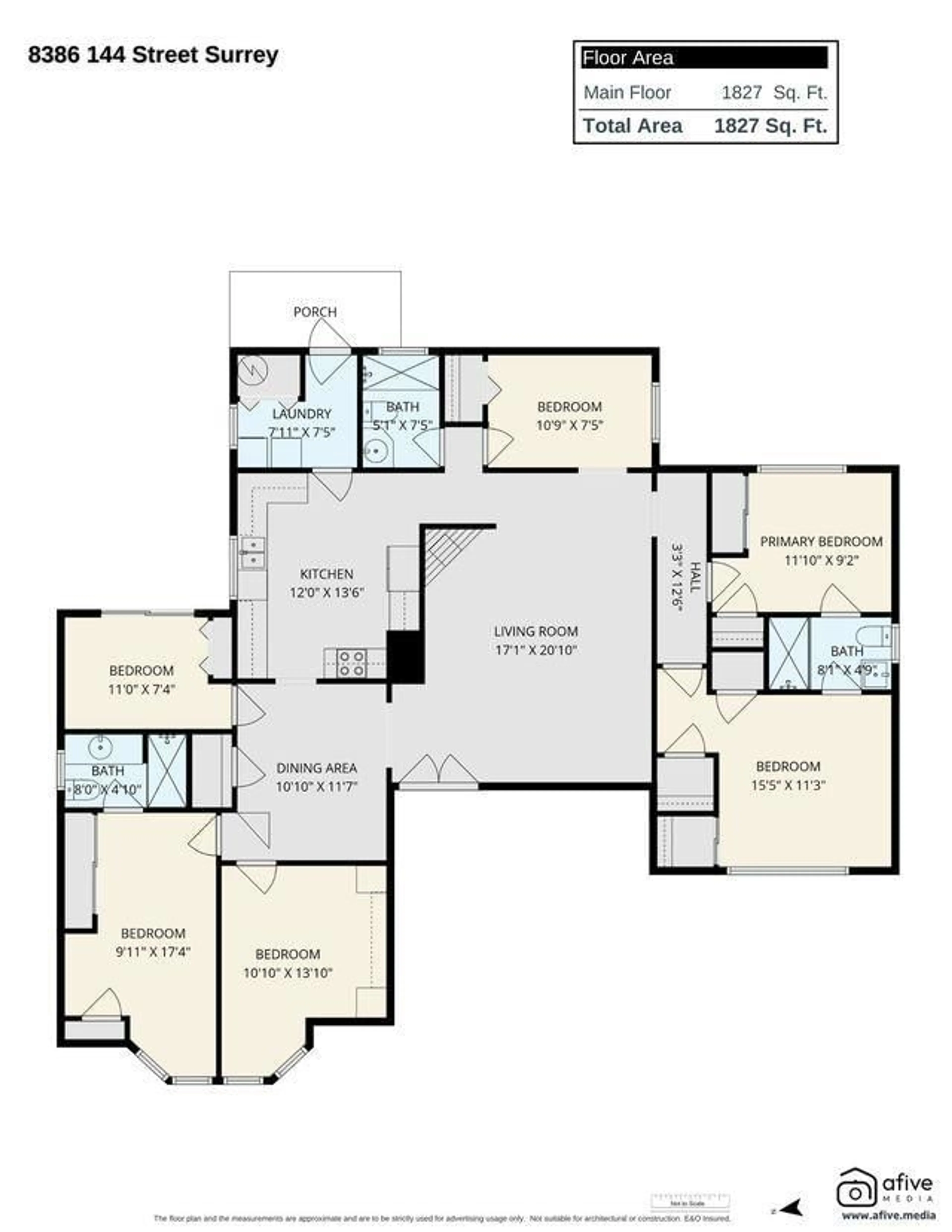 Floor plan for 8386 144, Surrey British Columbia V3W5T5