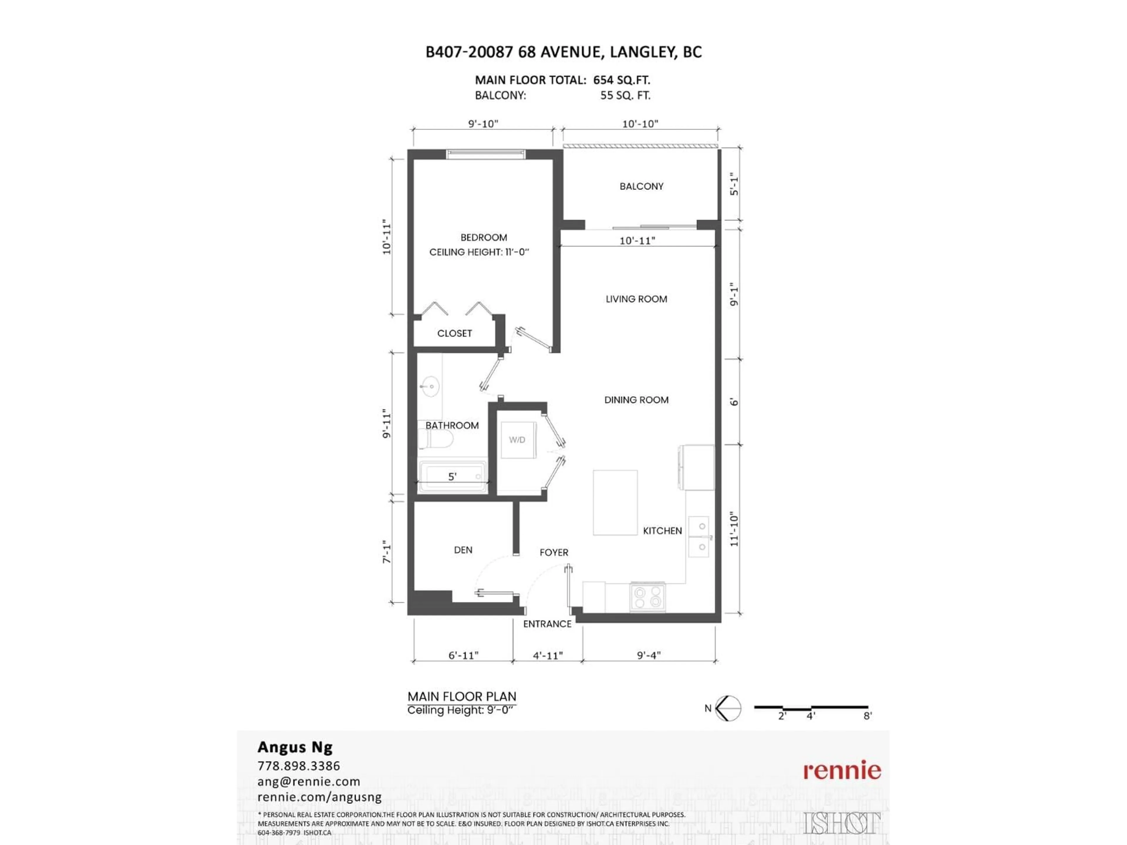 Floor plan for B407 - 20087 68, Langley British Columbia V2Y0Y3