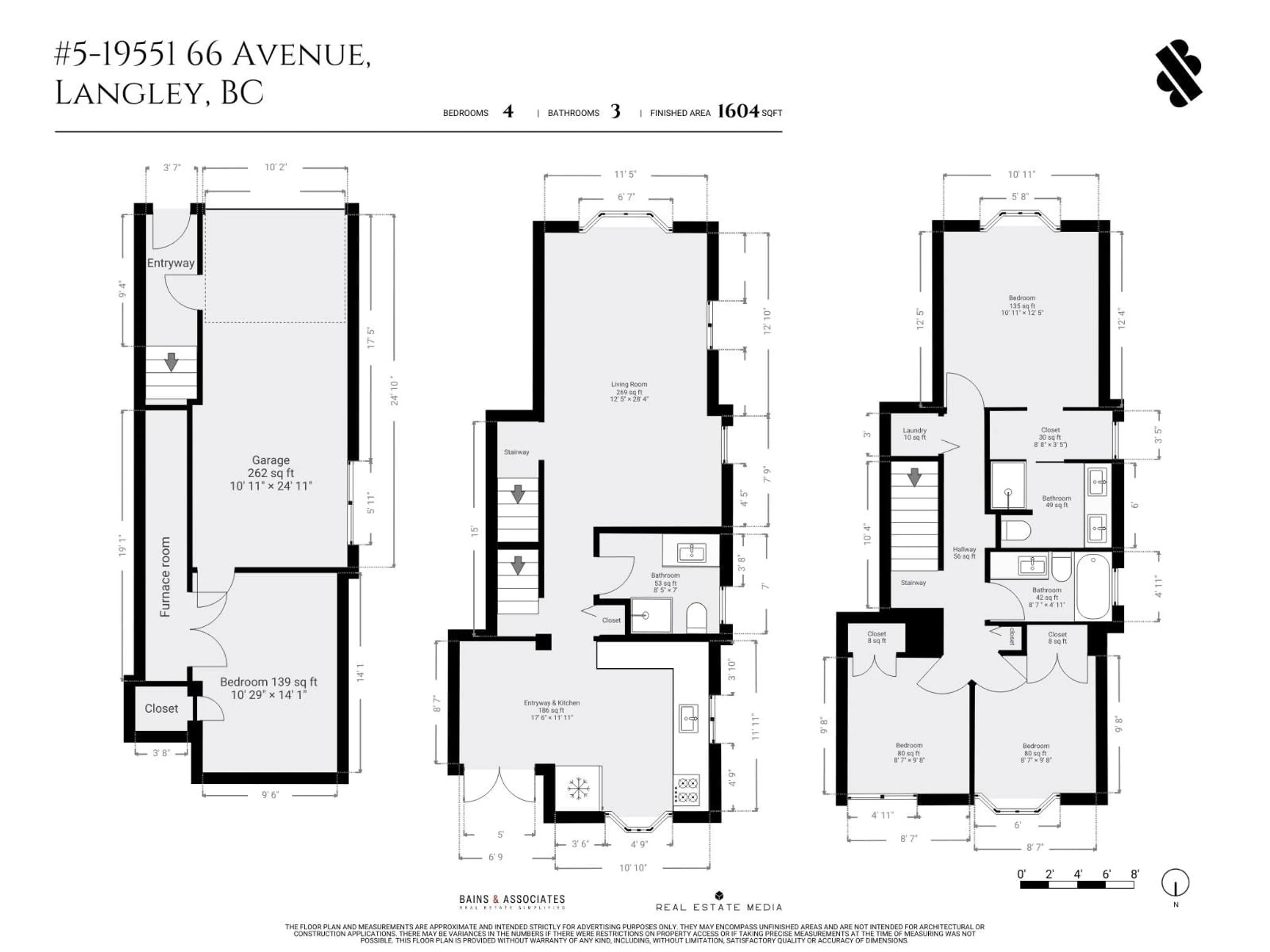 Floor plan for 5 - 19551 66, Surrey British Columbia V4N0Z5