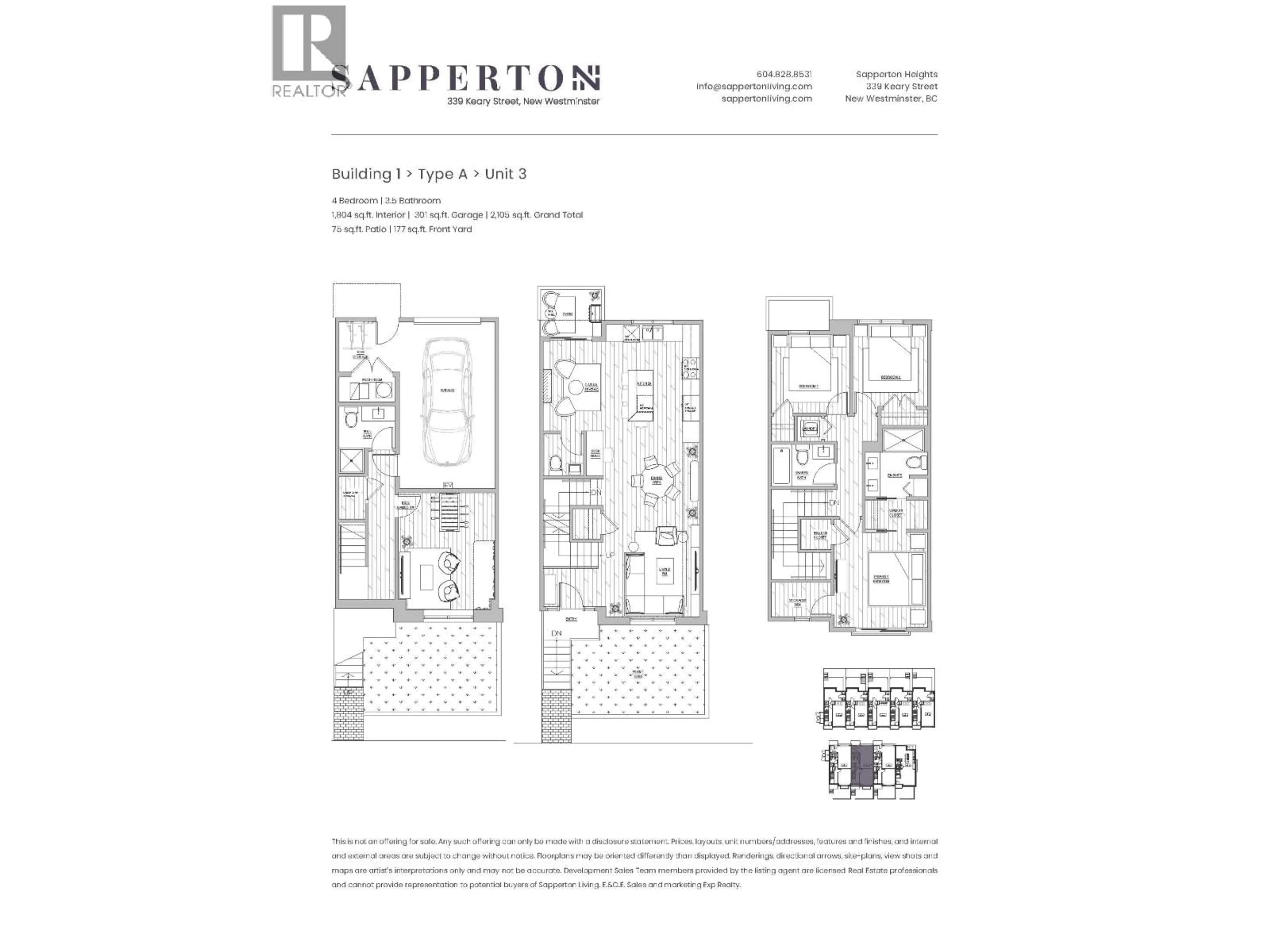 Floor plan for 3 - 339 KEARY STREET, New Westminster British Columbia V3L3L2