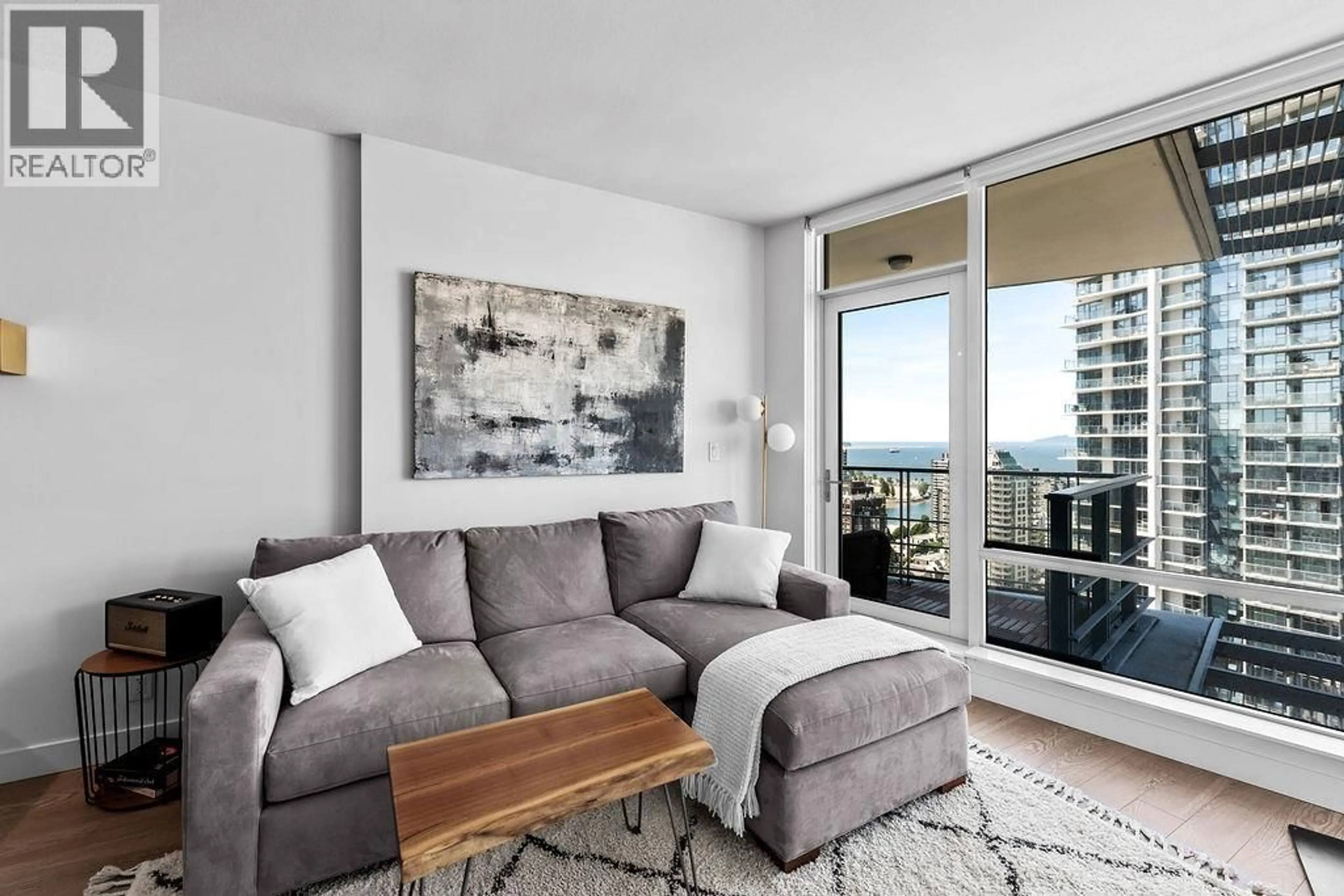 Living room with furniture, unknown for 3201 - 1283 HOWE STREET, Vancouver British Columbia V6Z0E3