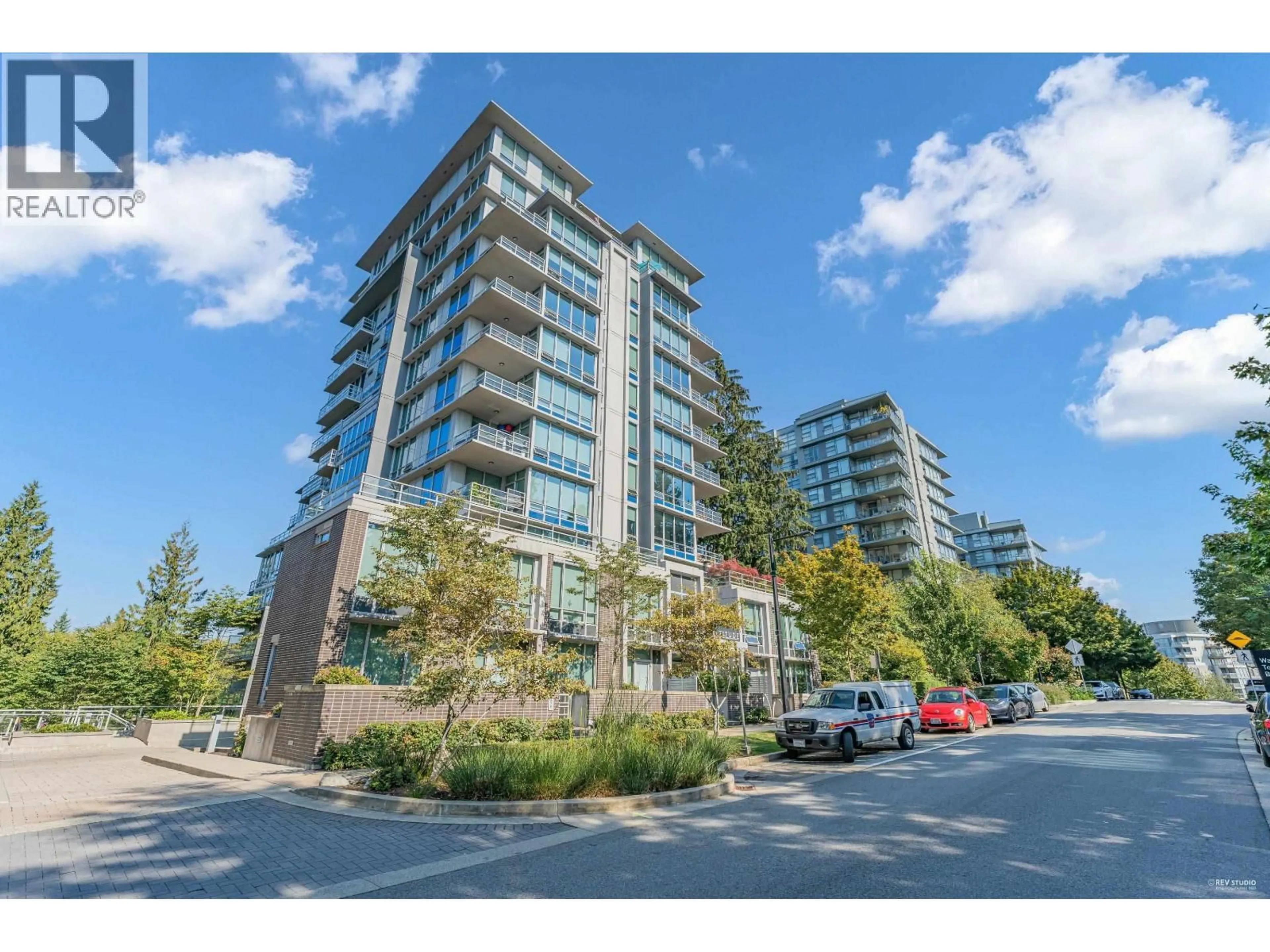 A pic from outside/outdoor area/front of a property/back of a property/a pic from drone, street for 1005 - 9080 UNIVERSITY CRESCENT, Burnaby British Columbia V5A0B7