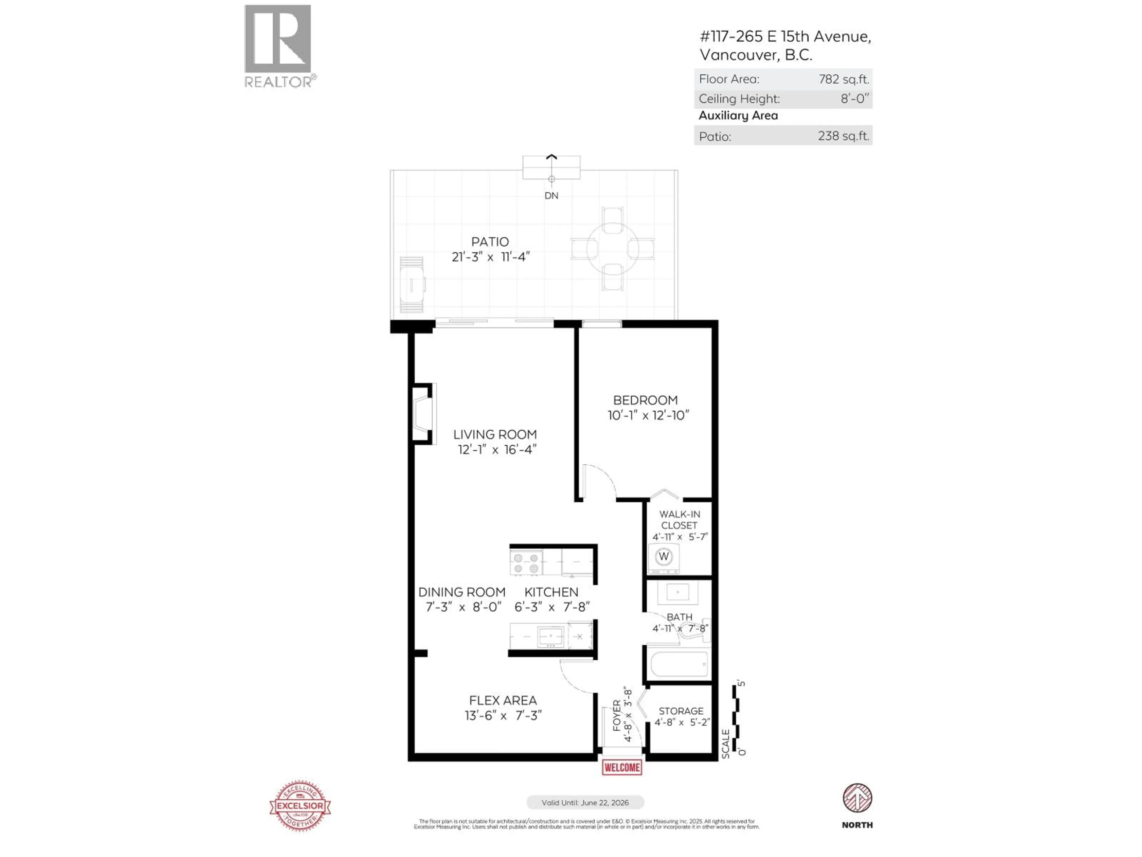 Floor plan for 117 - 265 15TH AVENUE, Vancouver British Columbia V5T4K4