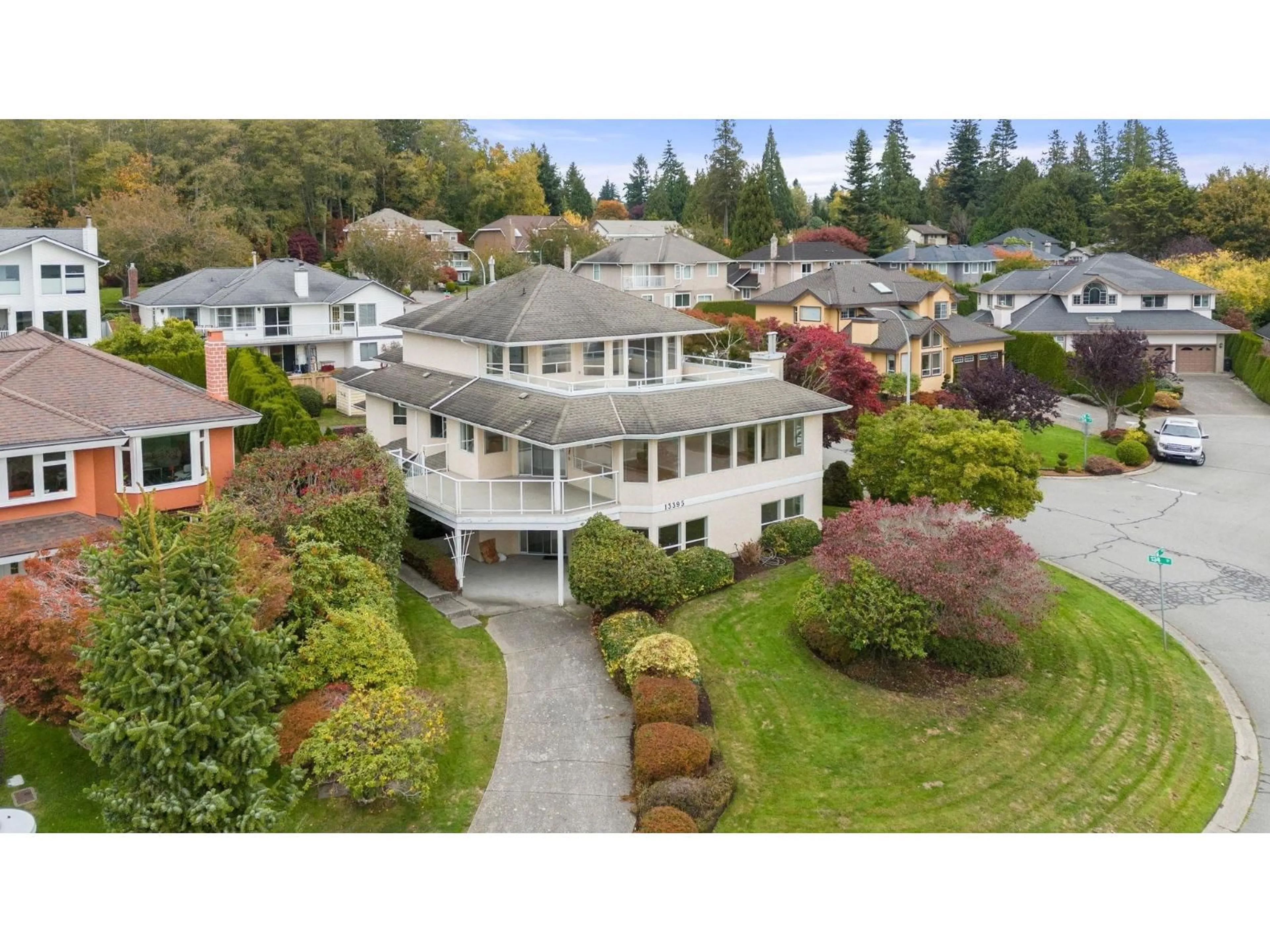 A pic from outside/outdoor area/front of a property/back of a property/a pic from drone, unknown for 13395 14, Surrey British Columbia V4A9B7