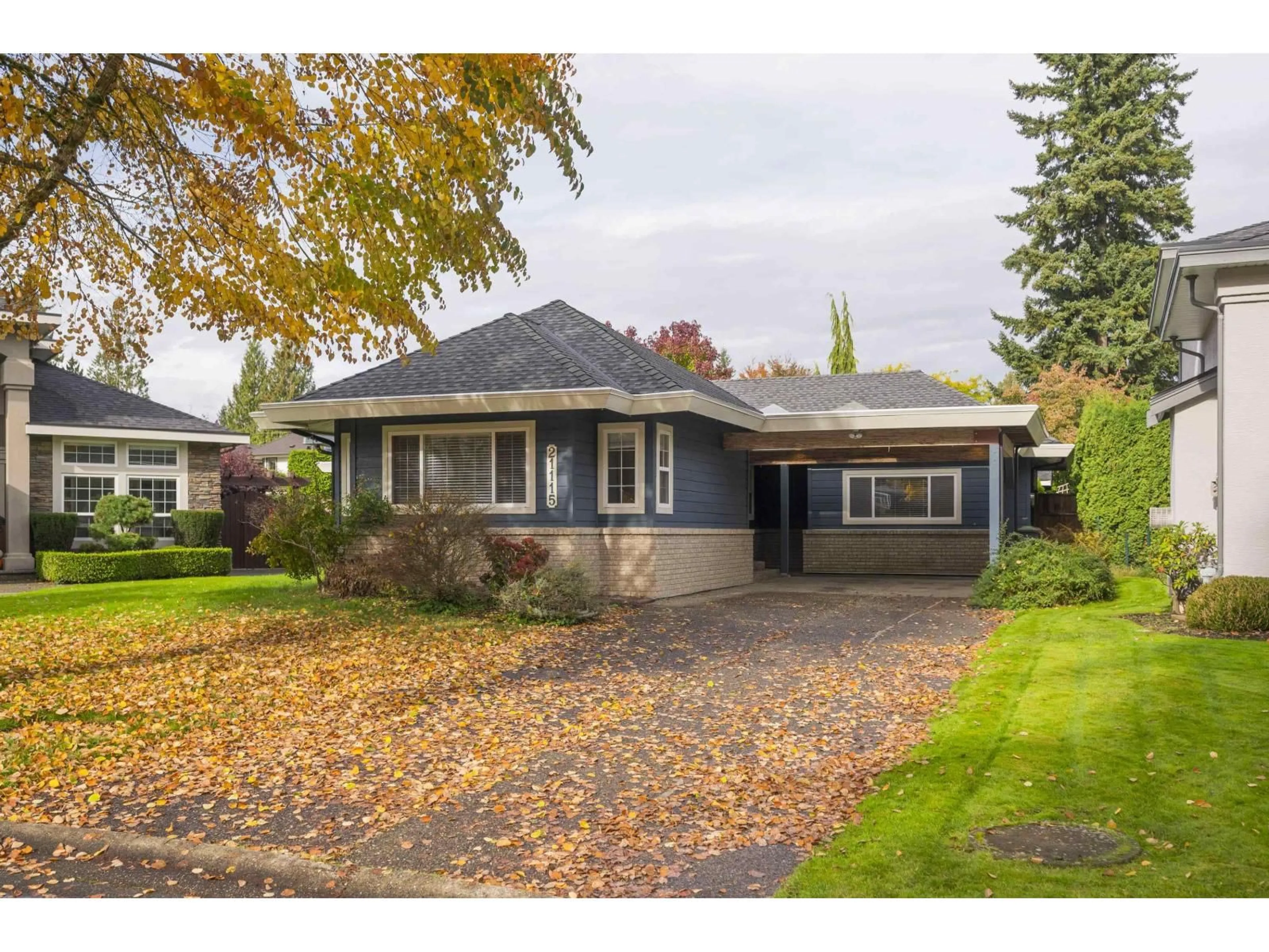 Home with brick exterior material, street for 21115 43A, Langley British Columbia V3A8L8