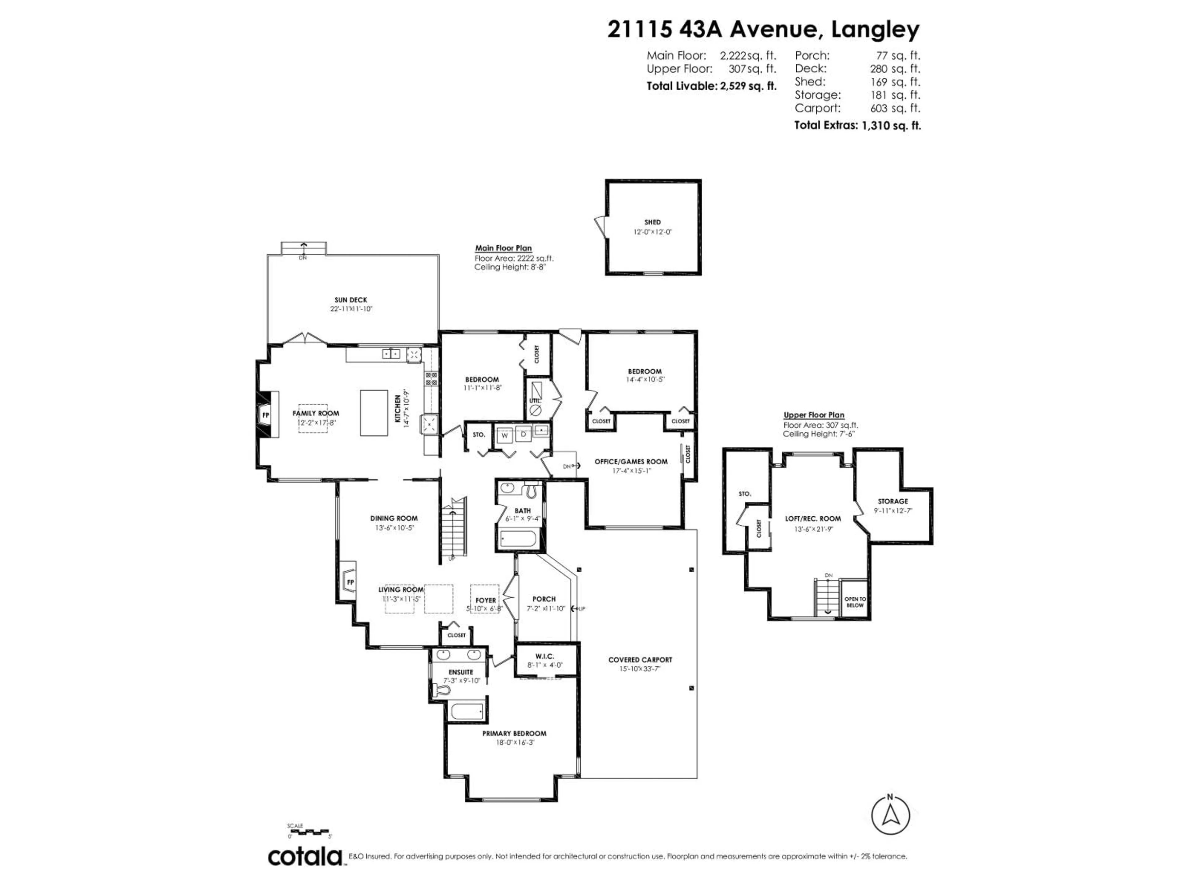 Floor plan for 21115 43A, Langley British Columbia V3A8L8