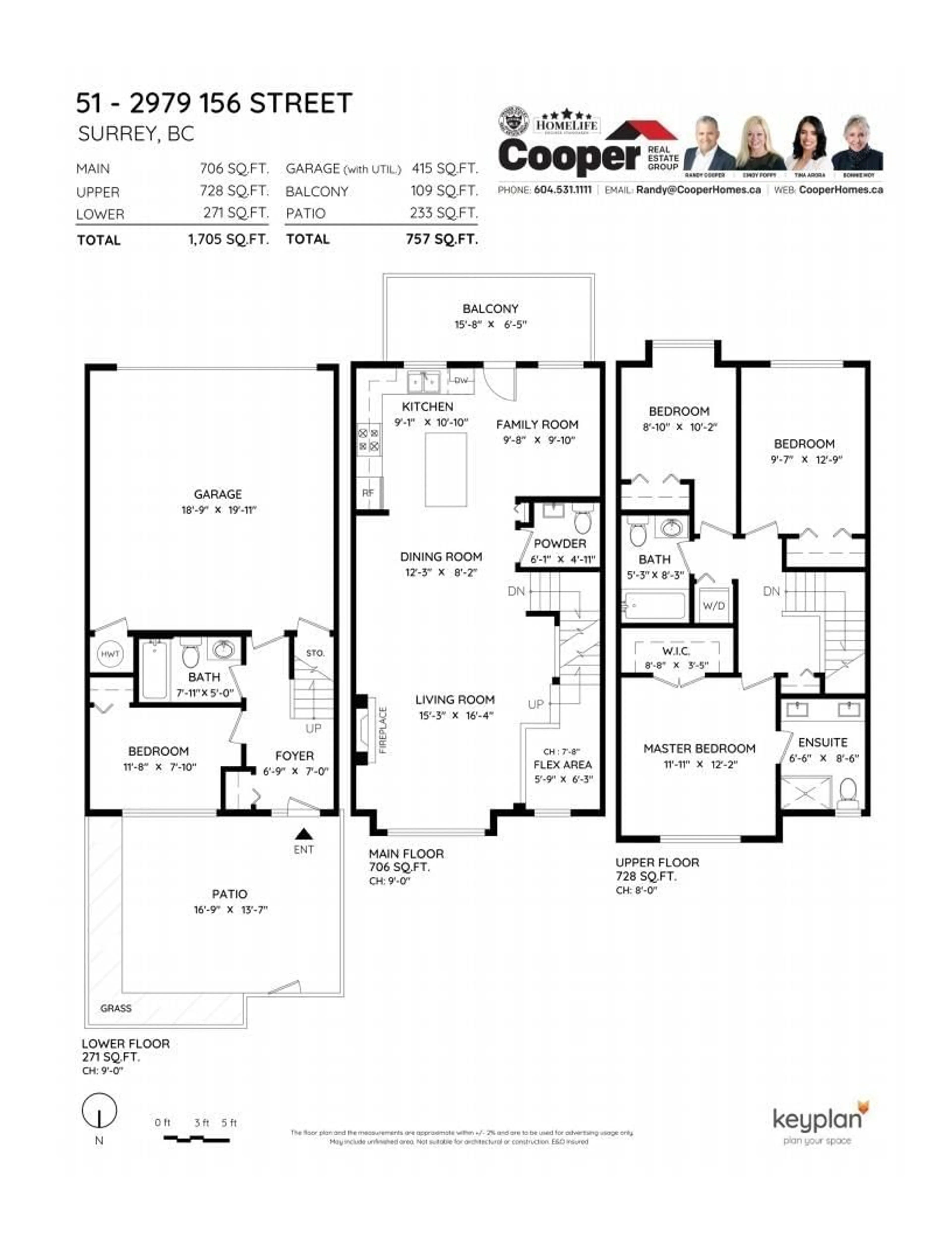 Floor plan for 51 - 2979 156, Surrey British Columbia V3Z8V8