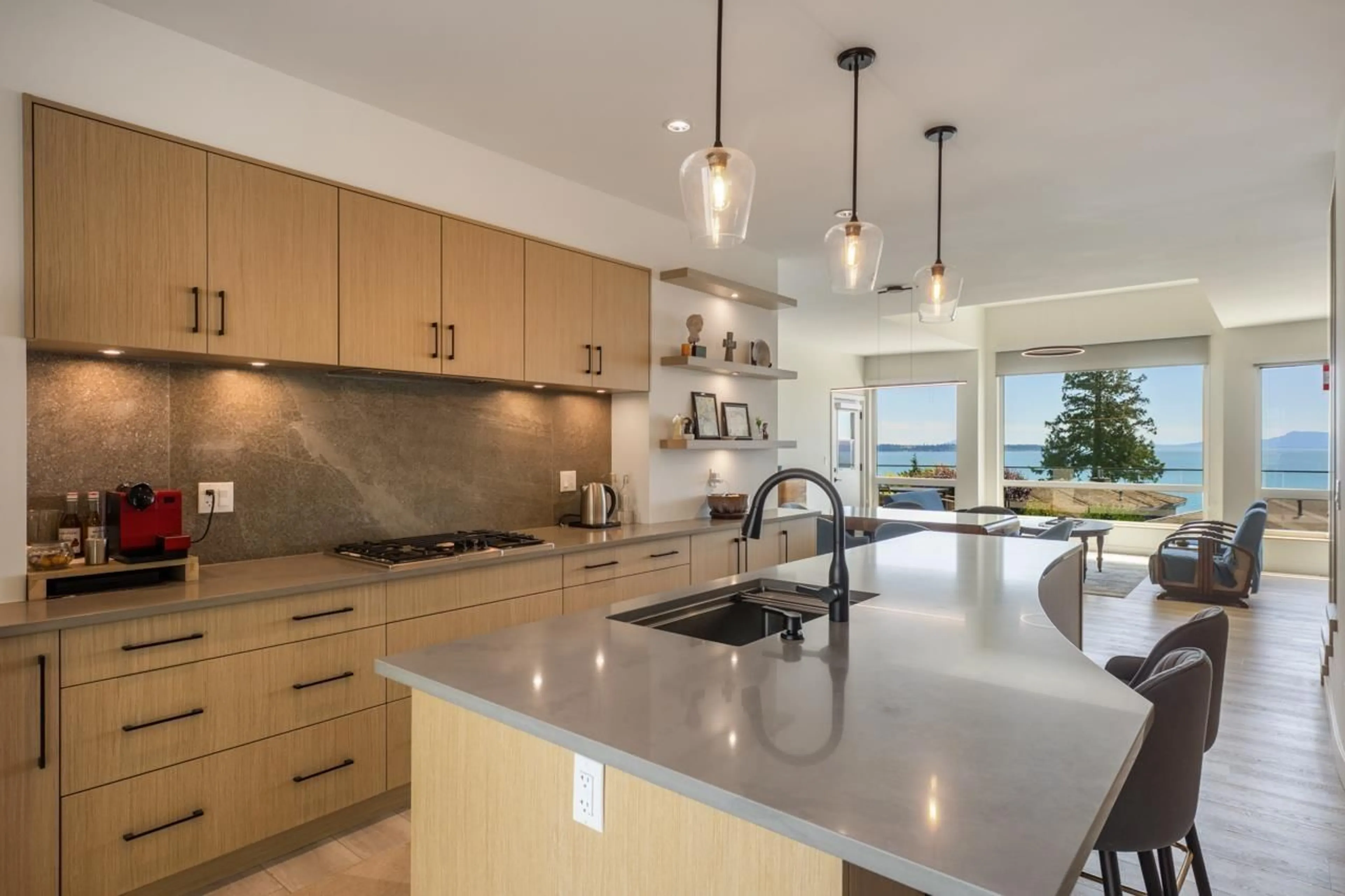 Contemporary kitchen, ceramic/tile floor for 1343 132B, Surrey British Columbia V4A4C2