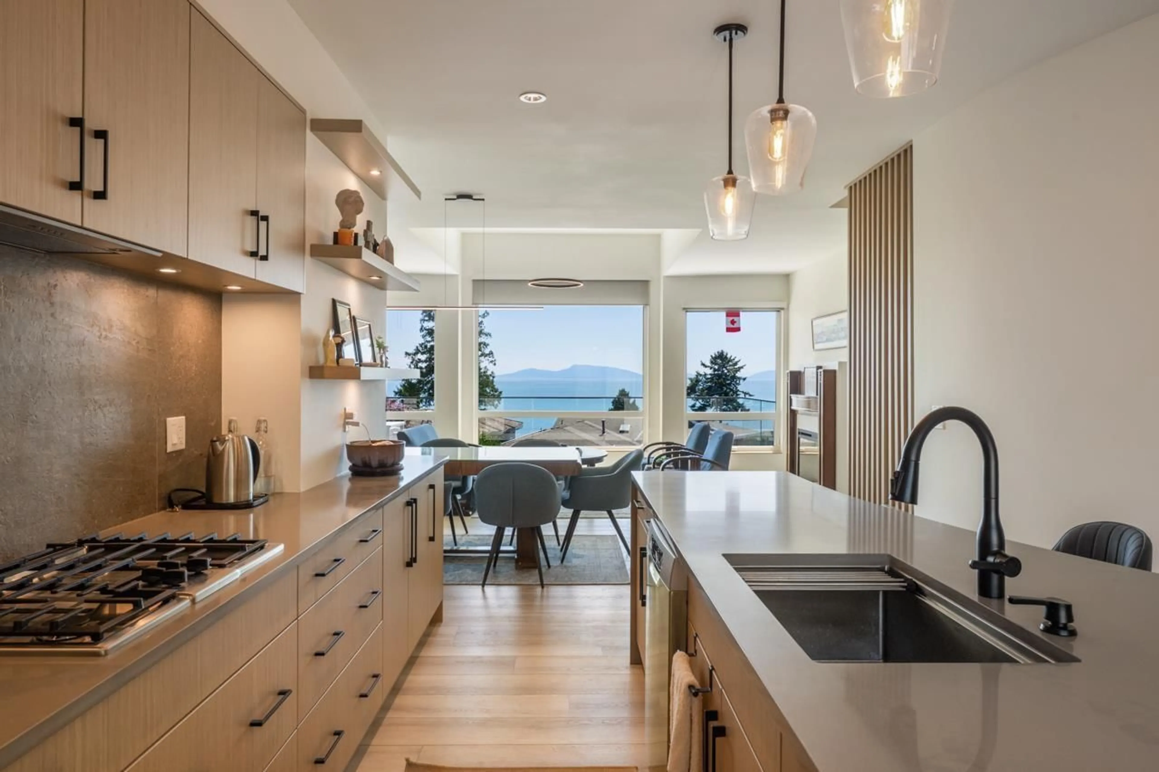 Contemporary kitchen, ceramic/tile floor for 1343 132B, Surrey British Columbia V4A4C2
