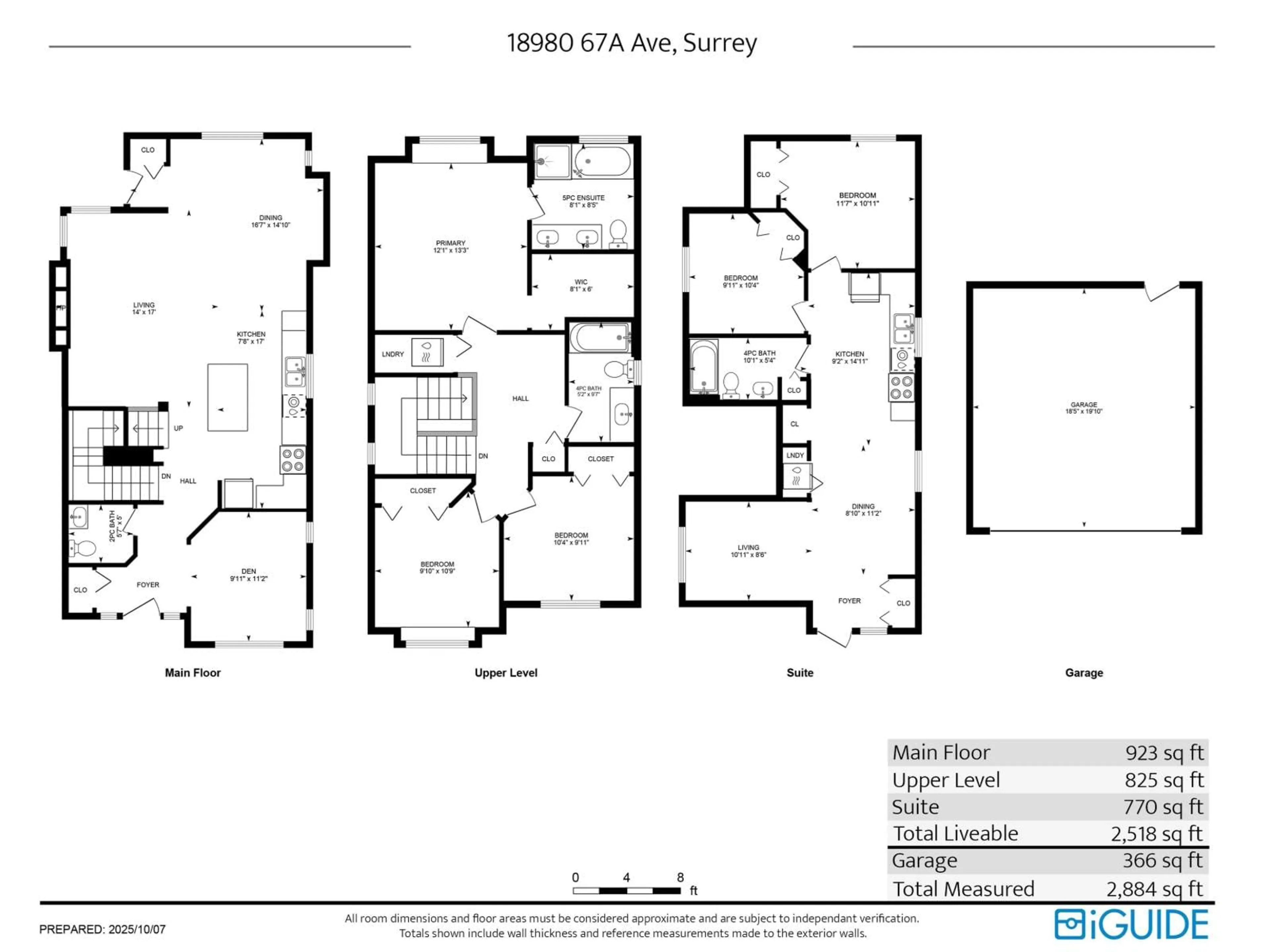 Floor plan for 18980 67A, Surrey British Columbia V4N6A2