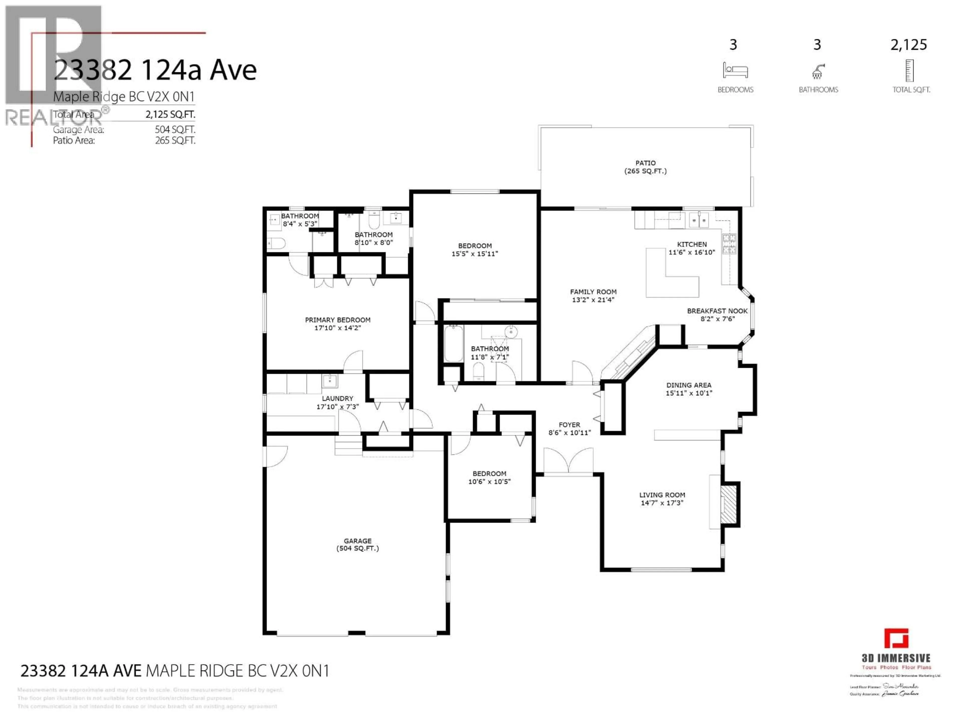 Floor plan for 23382 124A AVENUE, Maple Ridge British Columbia V2X0N1