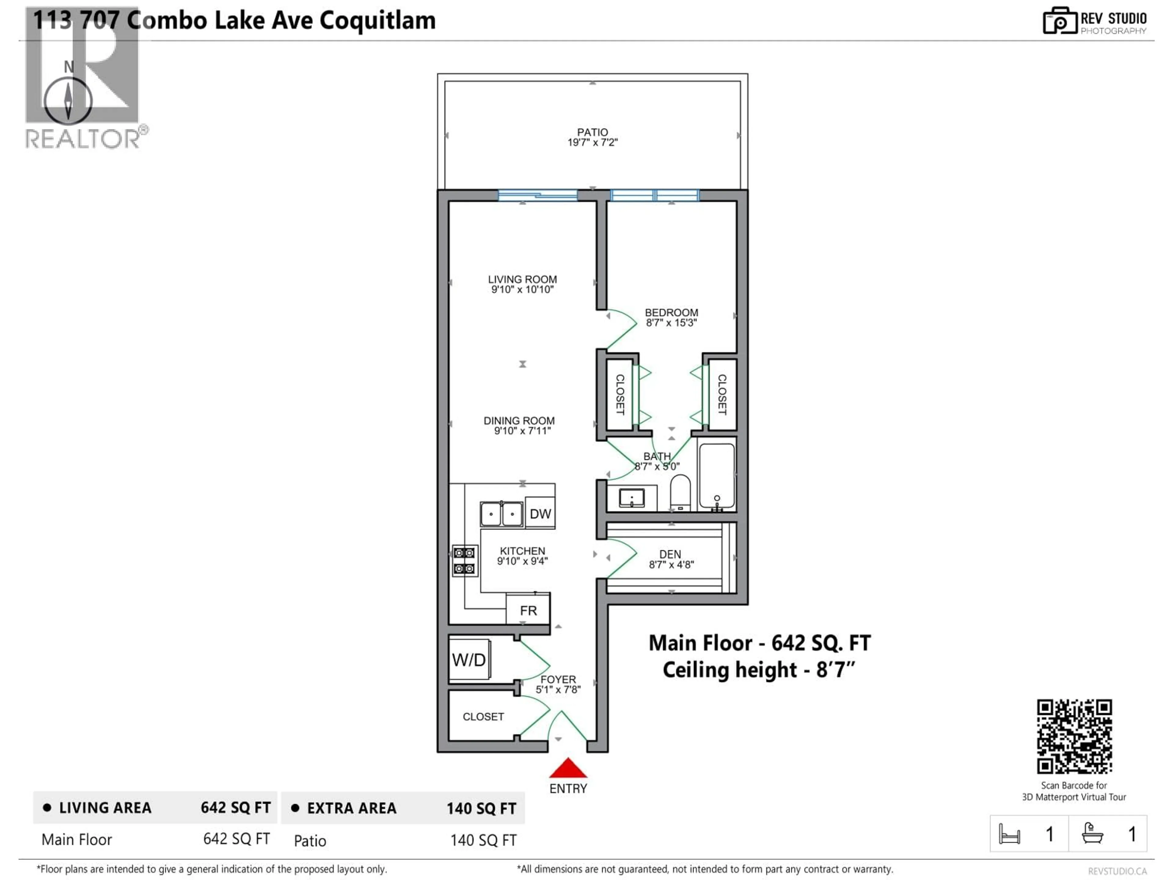 Floor plan for 113 - 707 COMO LAKE AVENUE, Coquitlam British Columbia V3J0J5