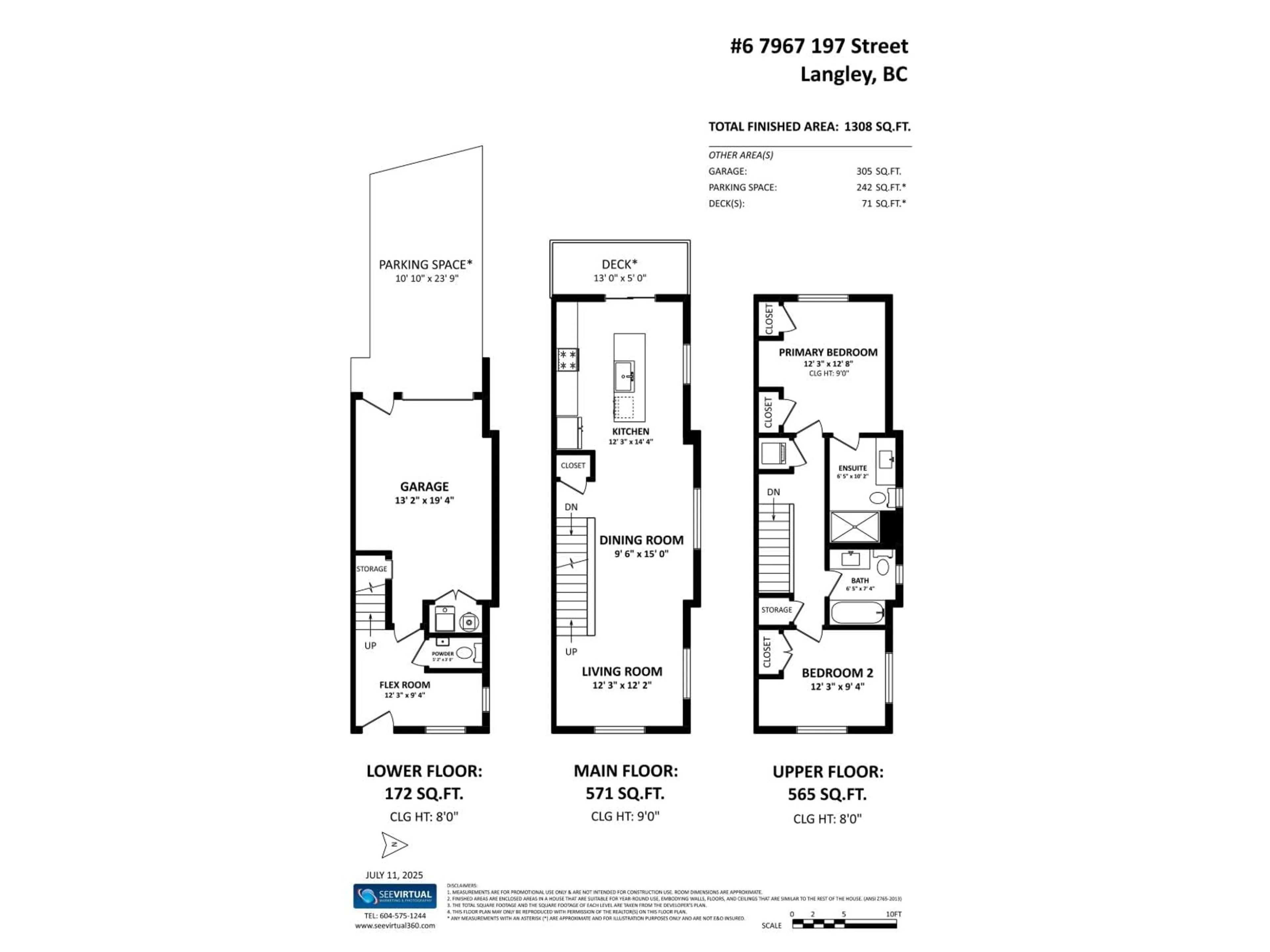 Floor plan for 6 - 7967 197, Langley British Columbia V2Y3P1