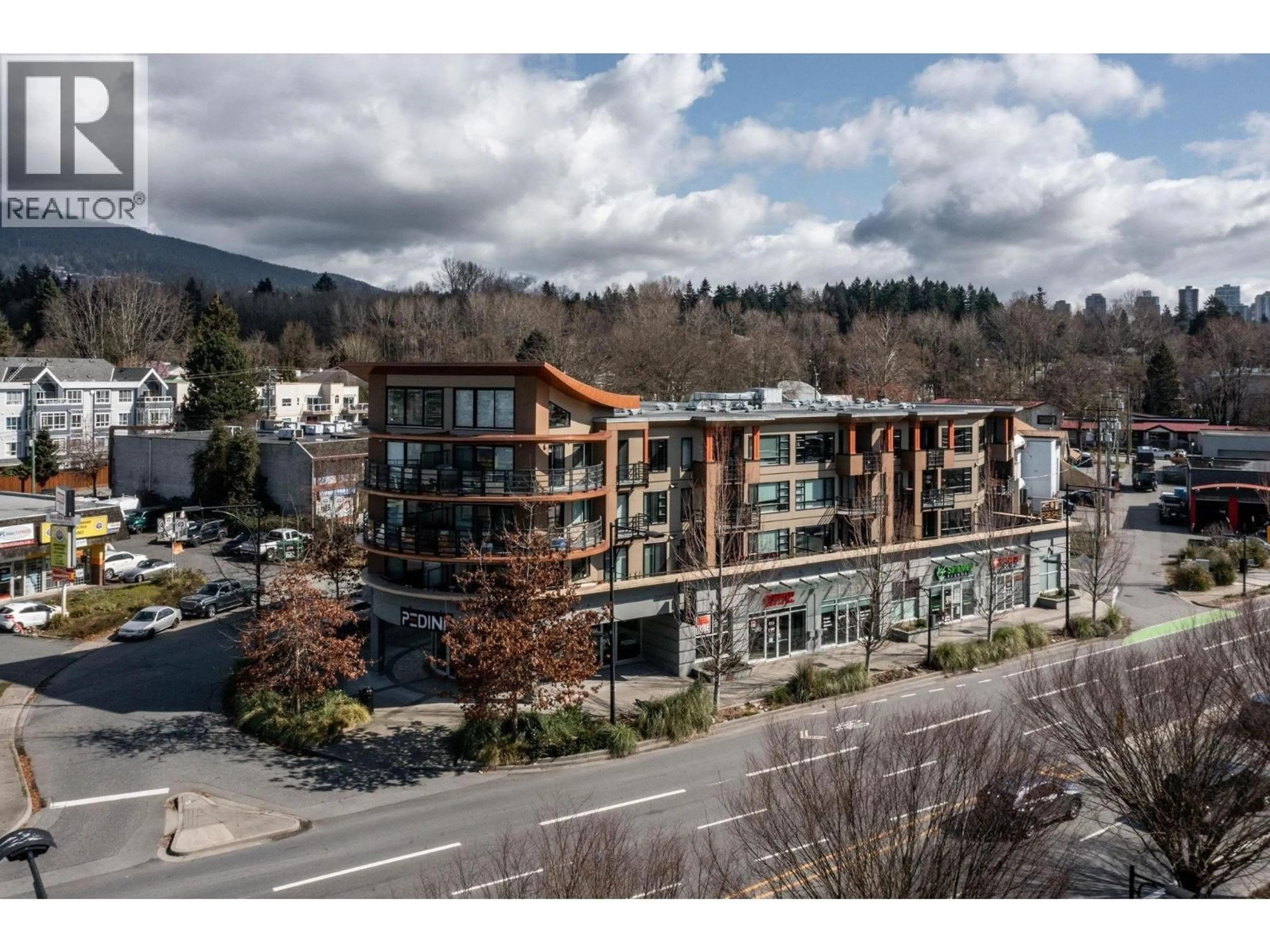 A pic from outside/outdoor area/front of a property/back of a property/a pic from drone, mountain view for 309 - 857 15TH STREET, North Vancouver British Columbia V7P1M5