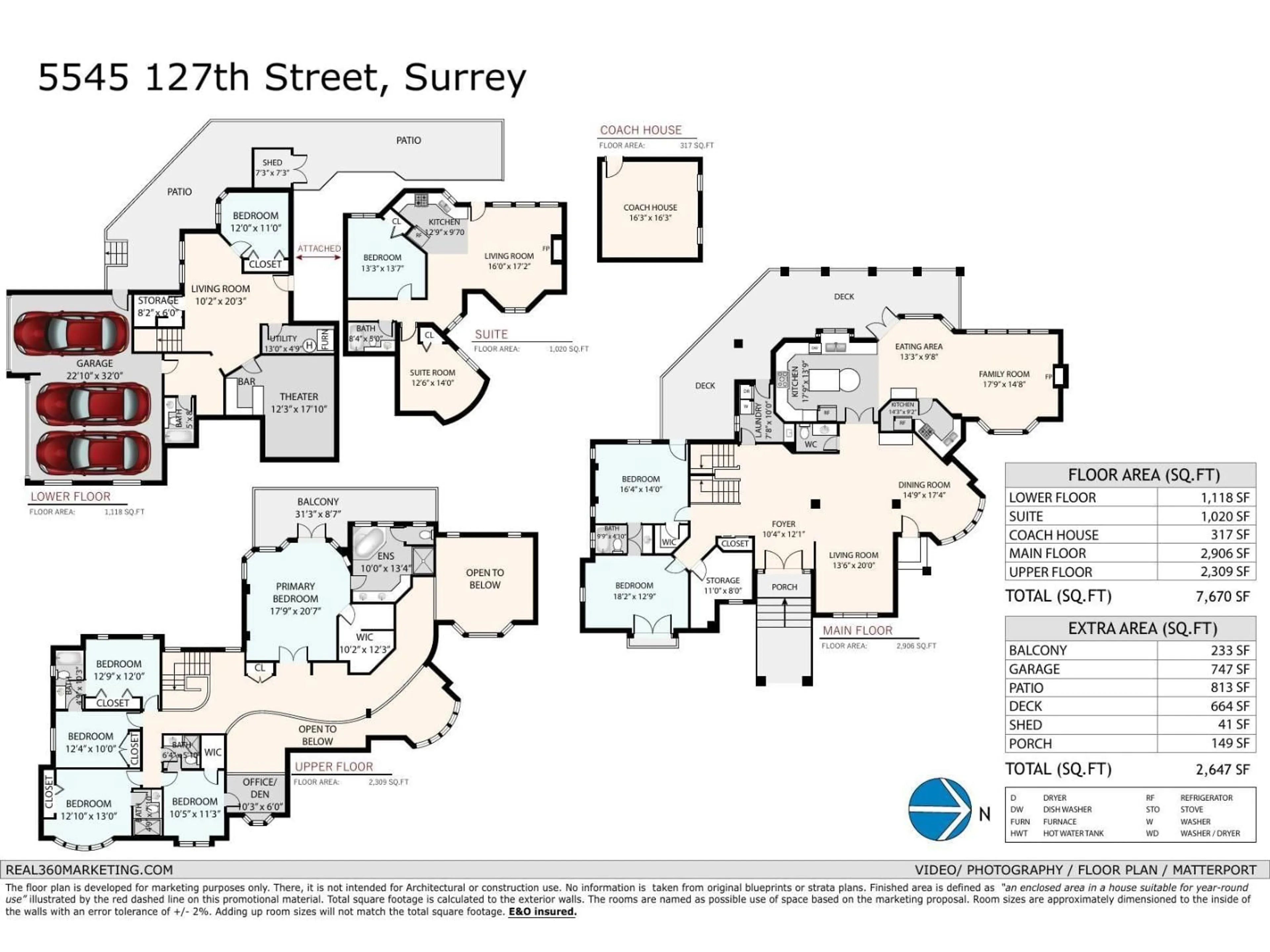 Floor plan for 5545 127, Surrey British Columbia V3X3V1