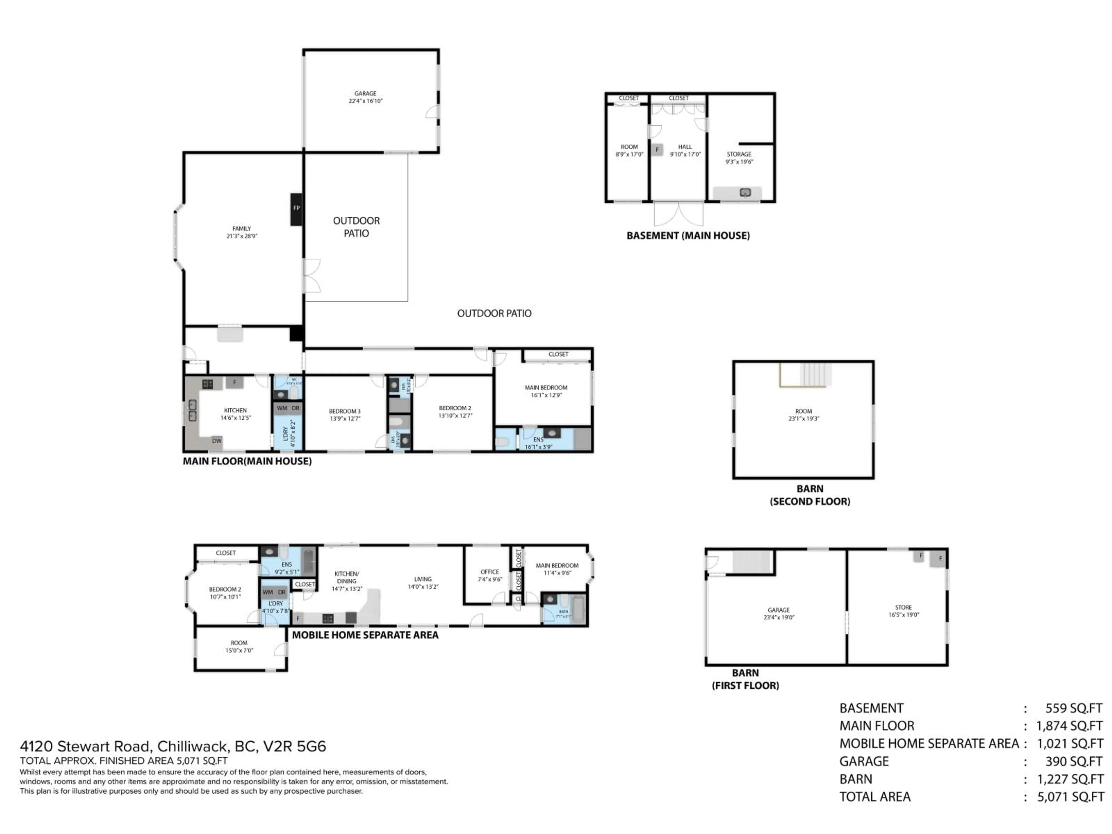 Floor plan for 4120 STEWART ROAD, Yarrow British Columbia V2R5G6