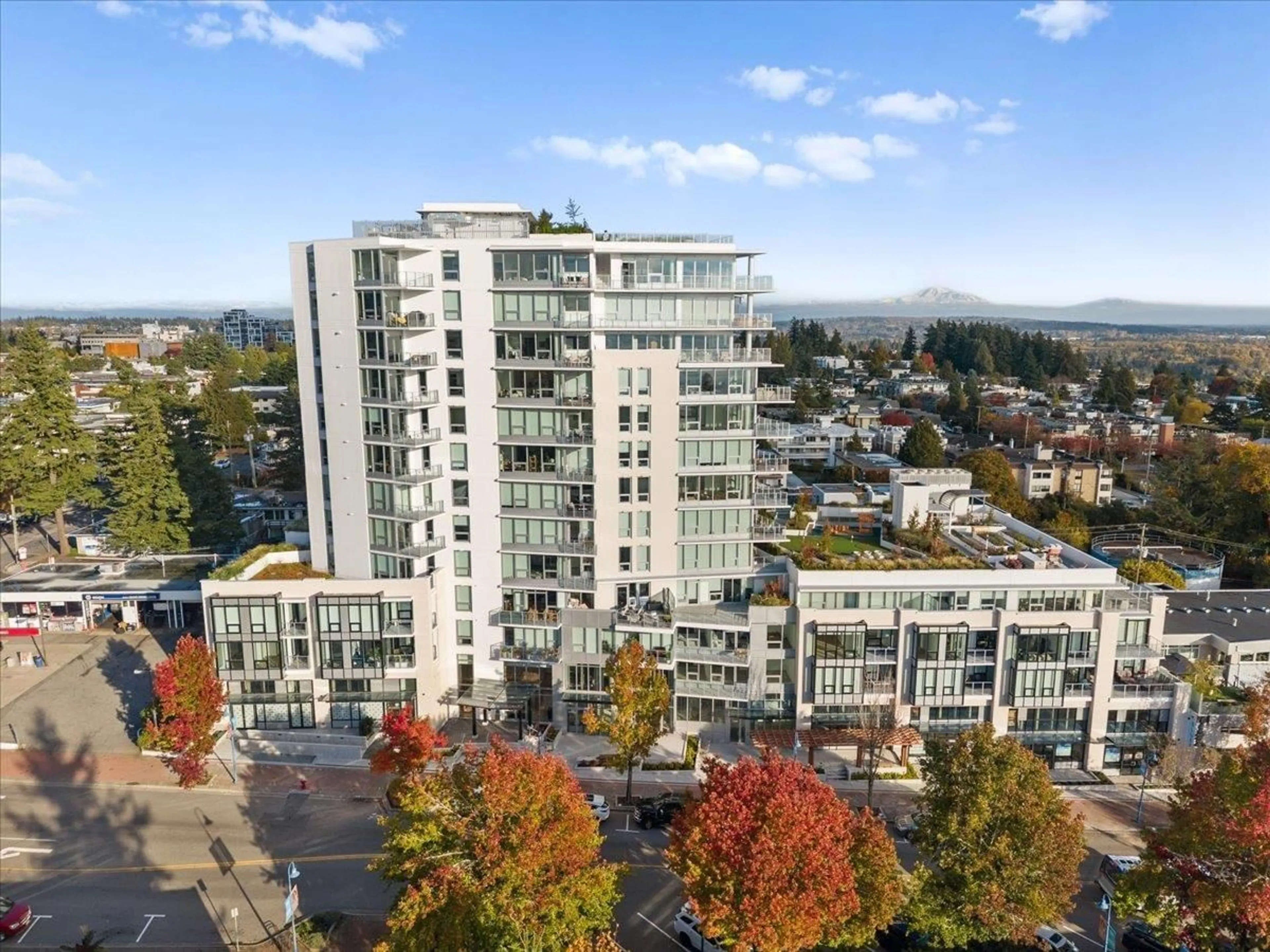 A pic from outside/outdoor area/front of a property/back of a property/a pic from drone, city buildings view from balcony for 705 - 1342 JOHNSTON, White Rock British Columbia V4B3Z2